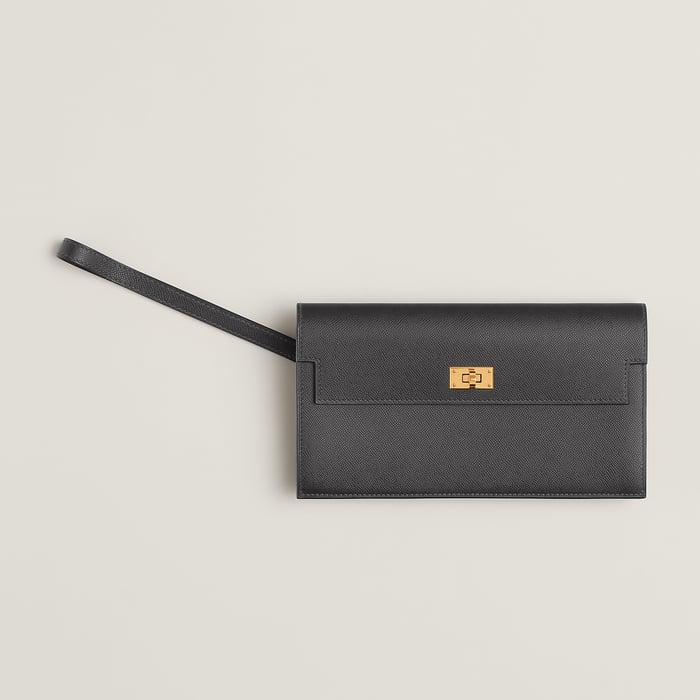 Graphite Kelly Pocket Long Wallet