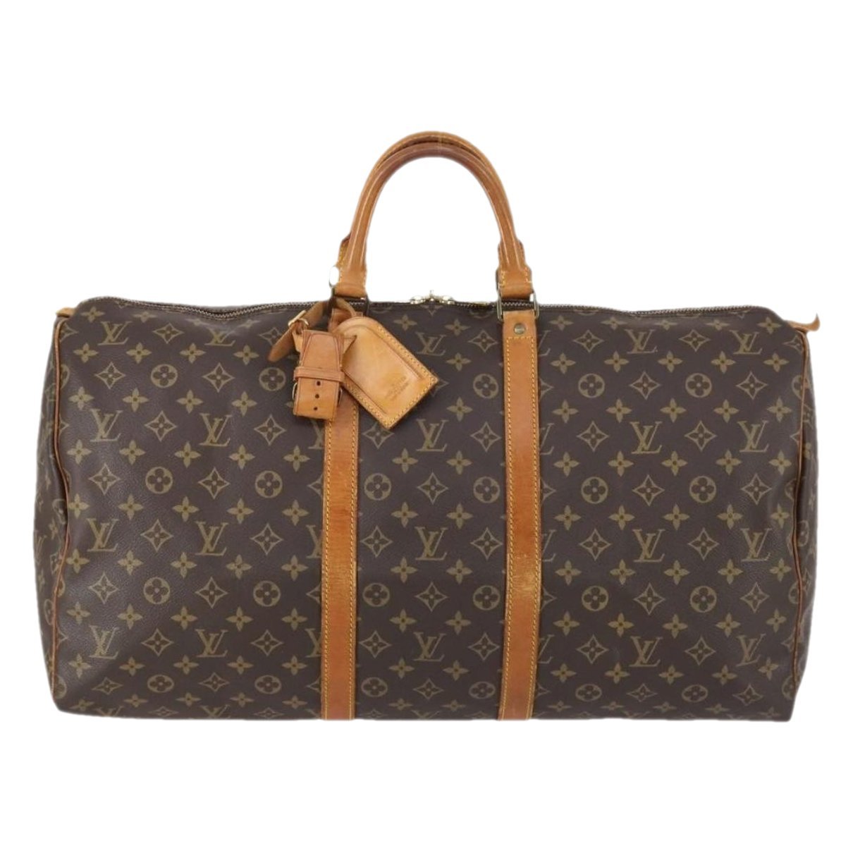 Keepall leather travel bag