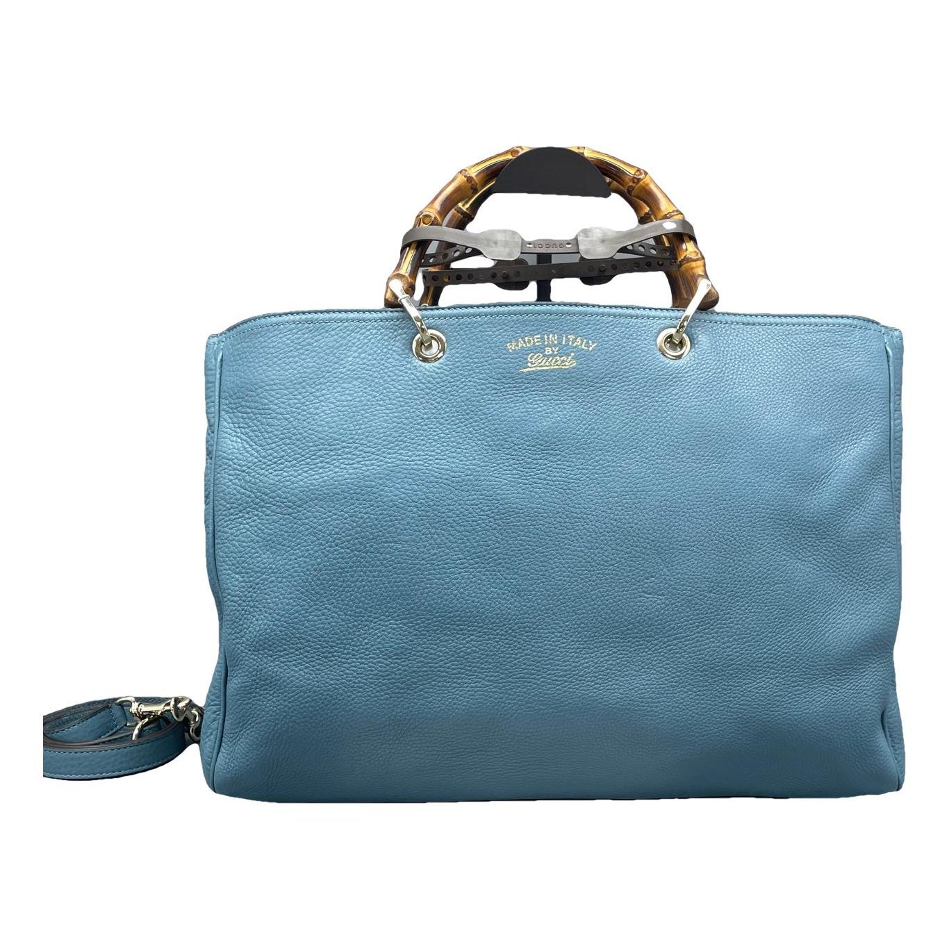 Bamboo Shopper leather handbag