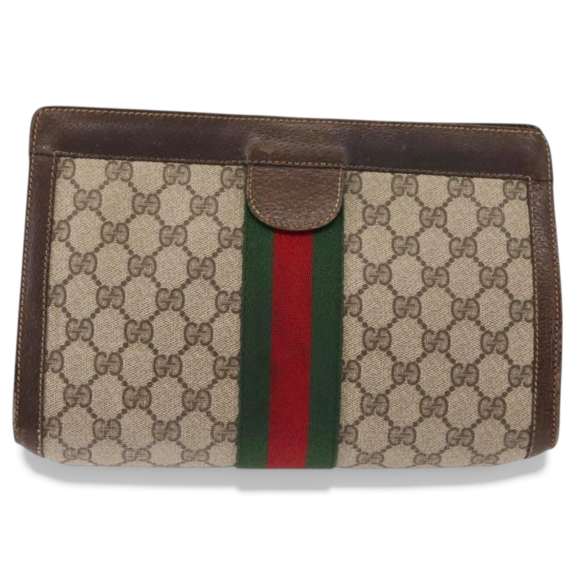 Leather clutch bag
