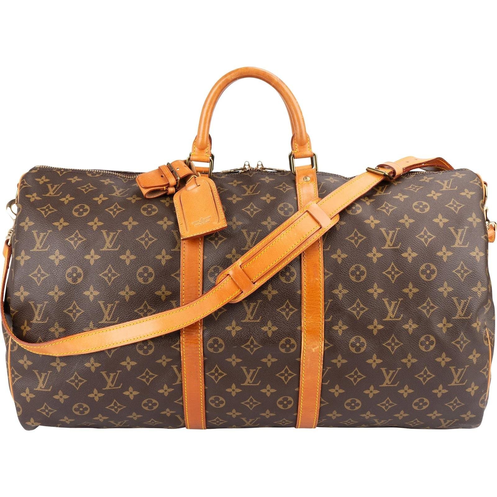 Keepall leather travel bag