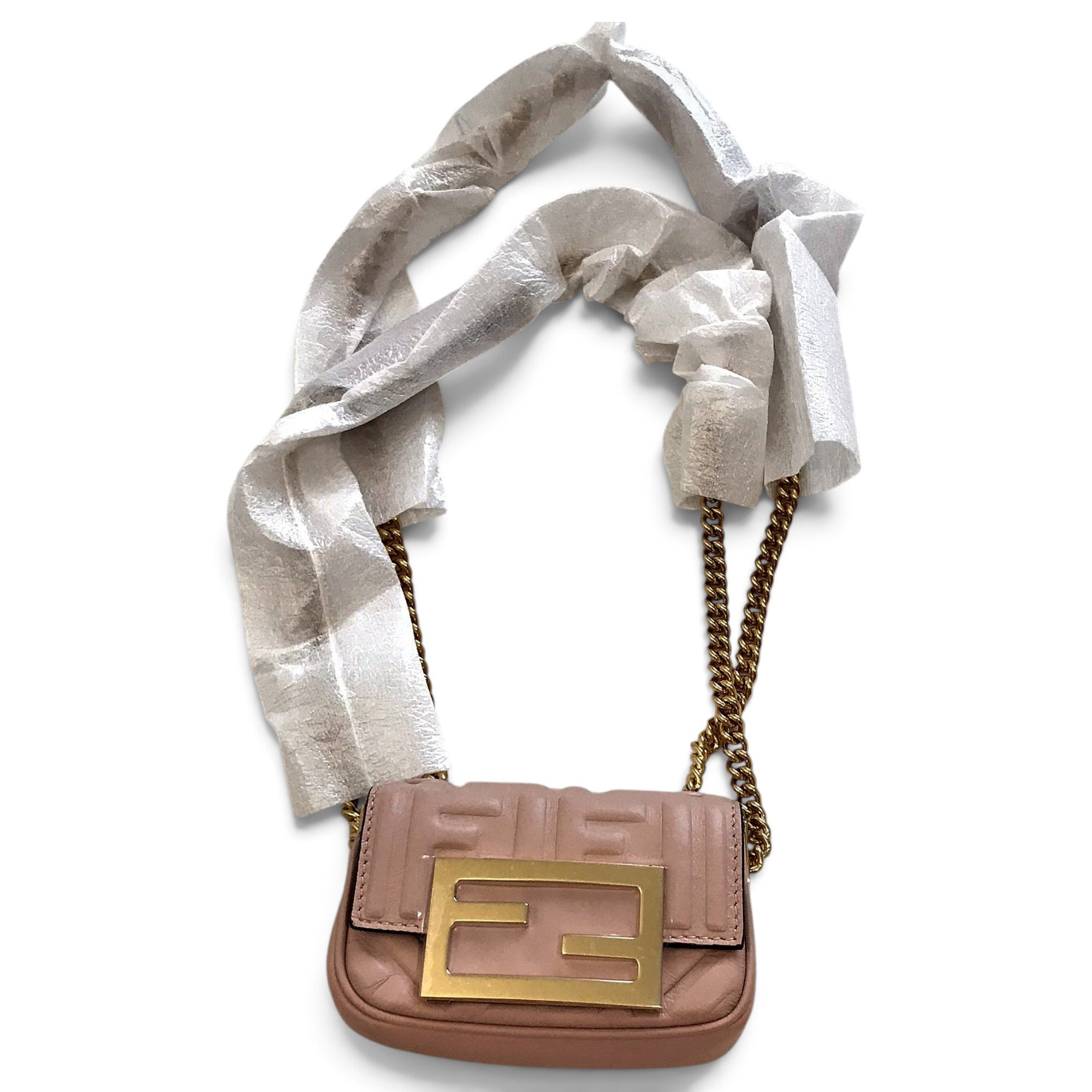 Baguette Chain leather handbag