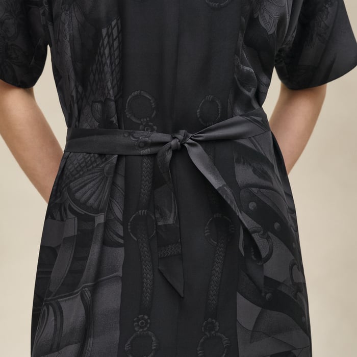Noir "Soleil De Soie Poudre" Classic Caftan