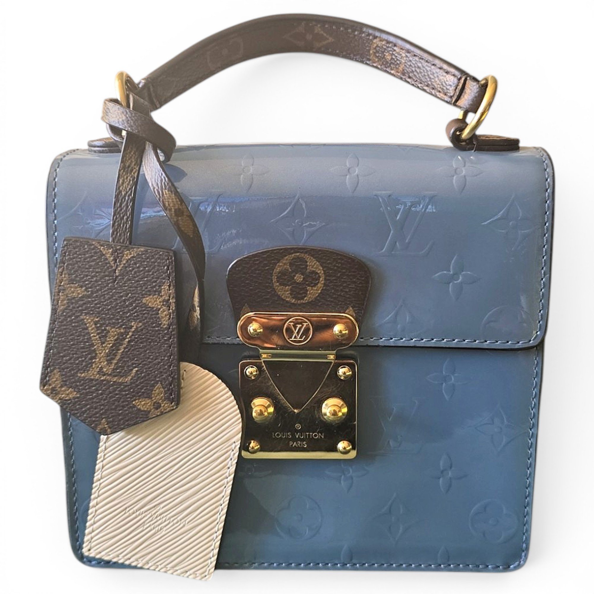 Spring street patent leather handbag