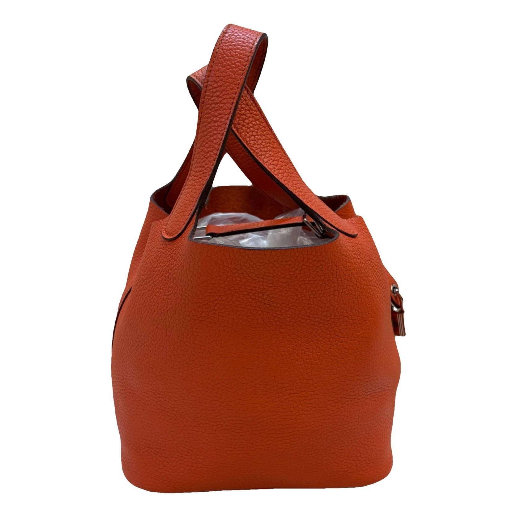 Picotin leather tote