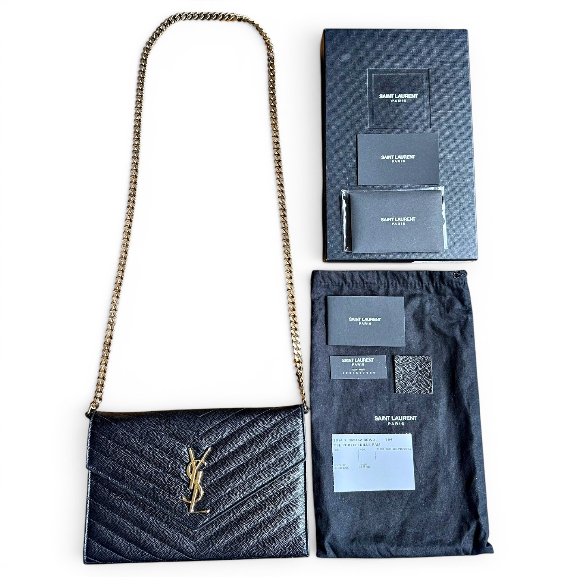 Saint Laurent Cassandre leather clutch bag