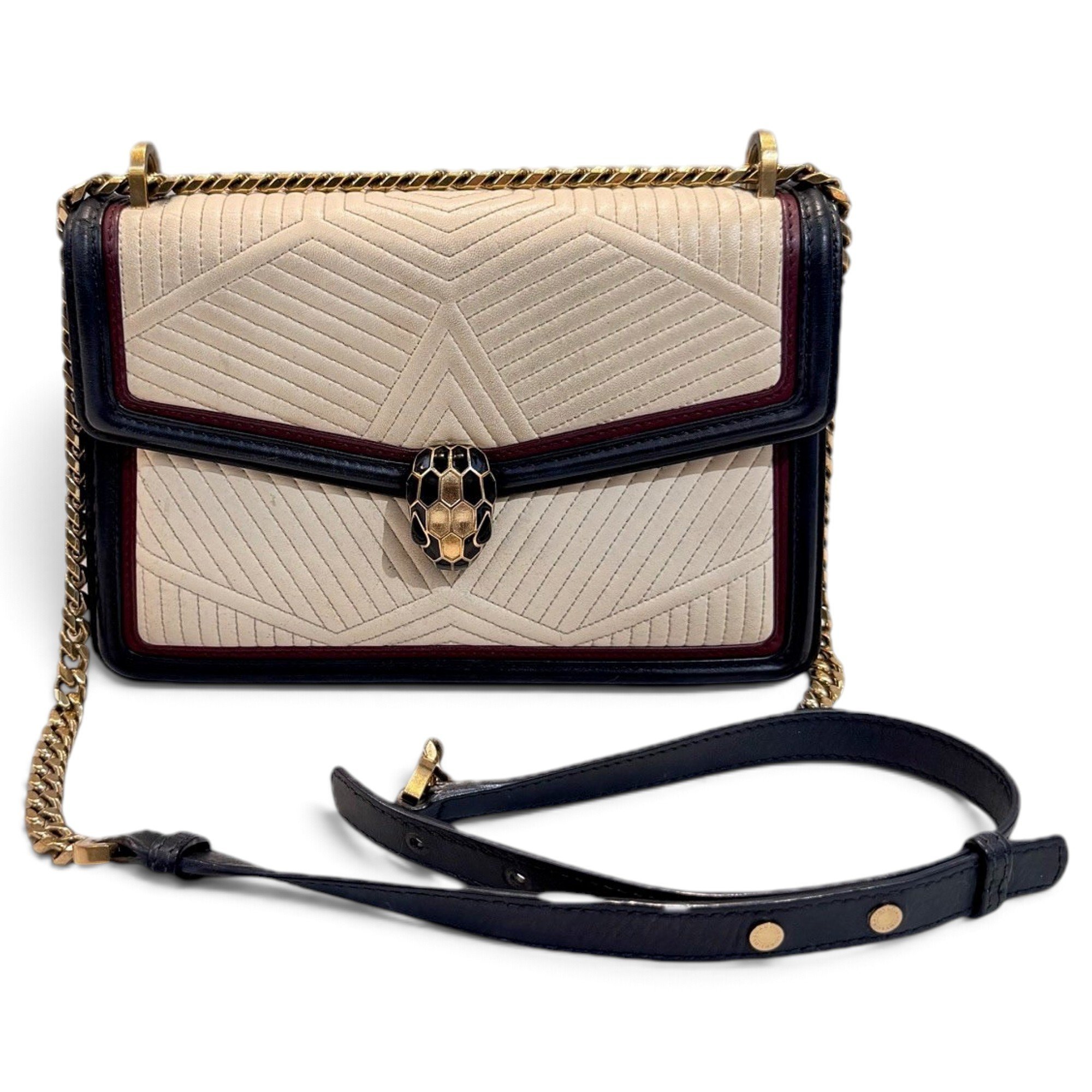 Serpenti leather handbag