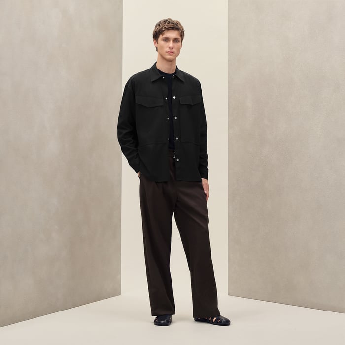 Noir Boxy Fit Overshirt