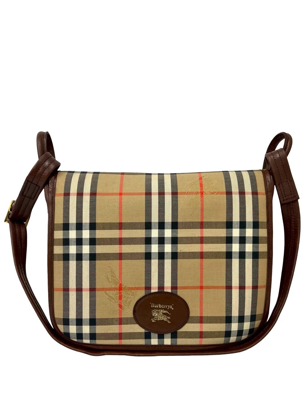 20th Century Haymarket Check Canvas crossbody bag