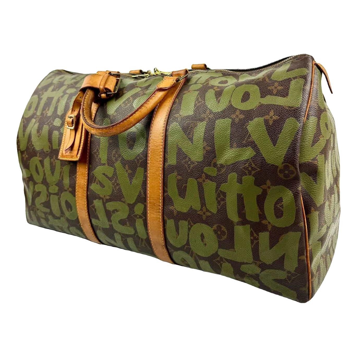 Keepall leather travel bag