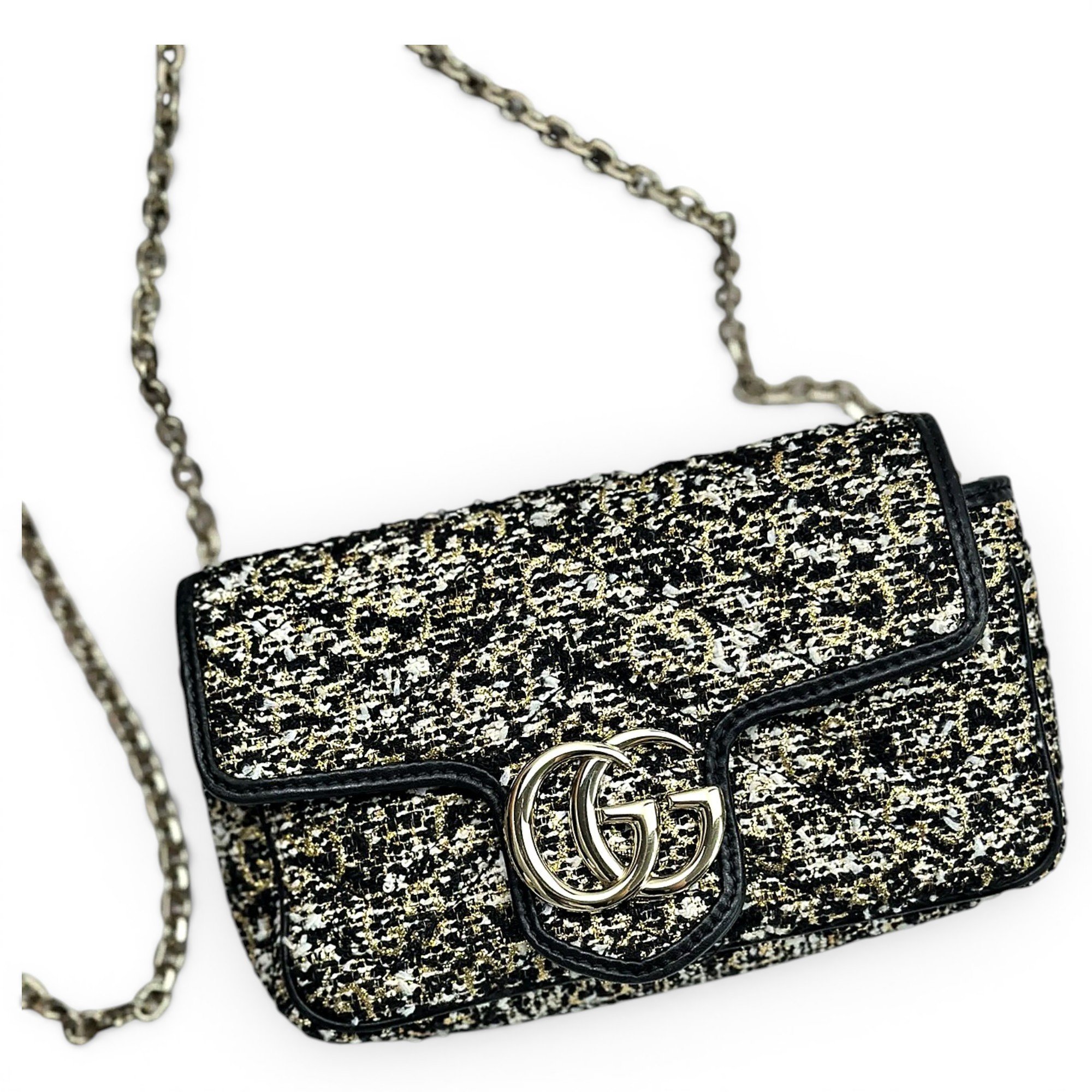 GG Marmont Flap tweed handbag