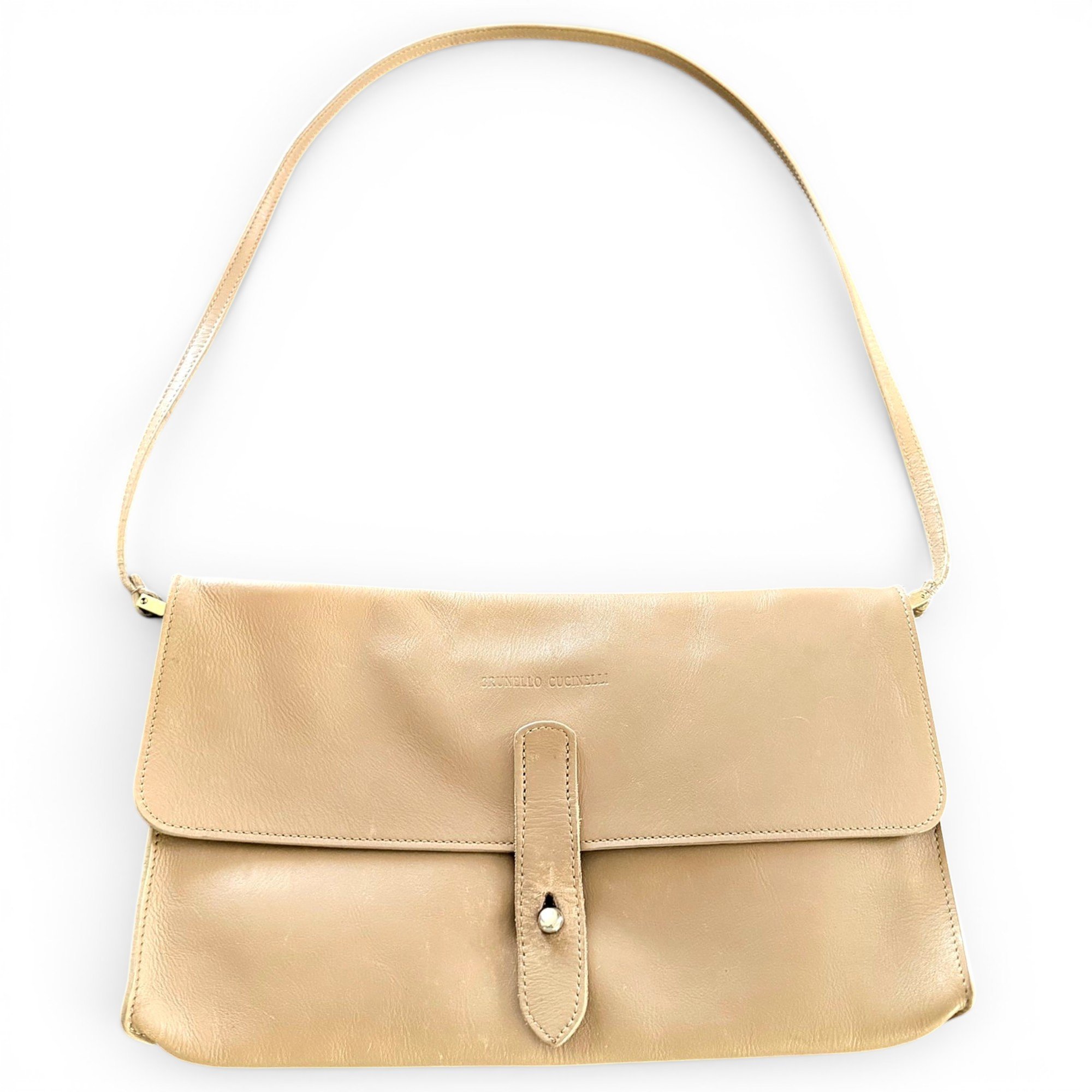 Leather clutch bag