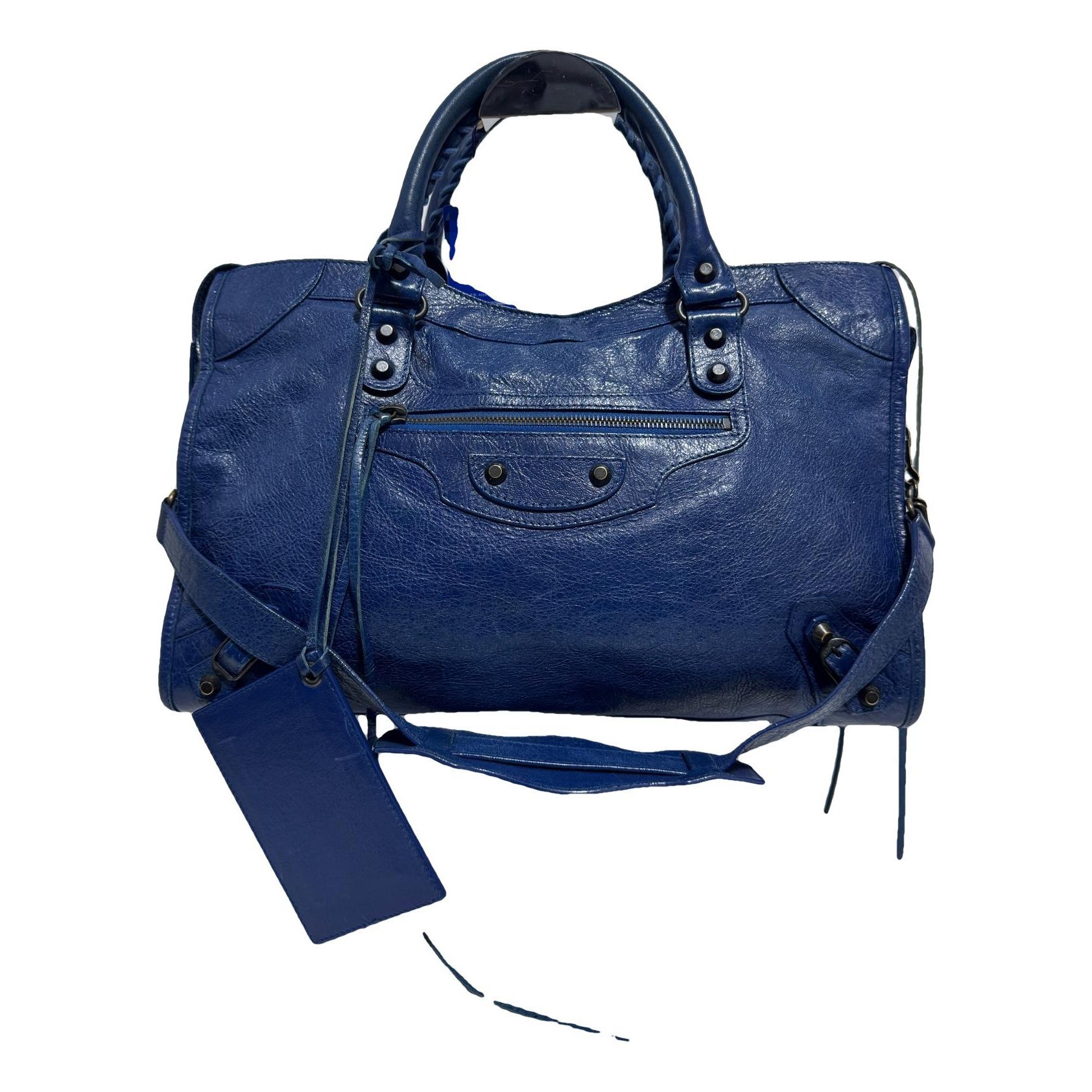 City leather handbag