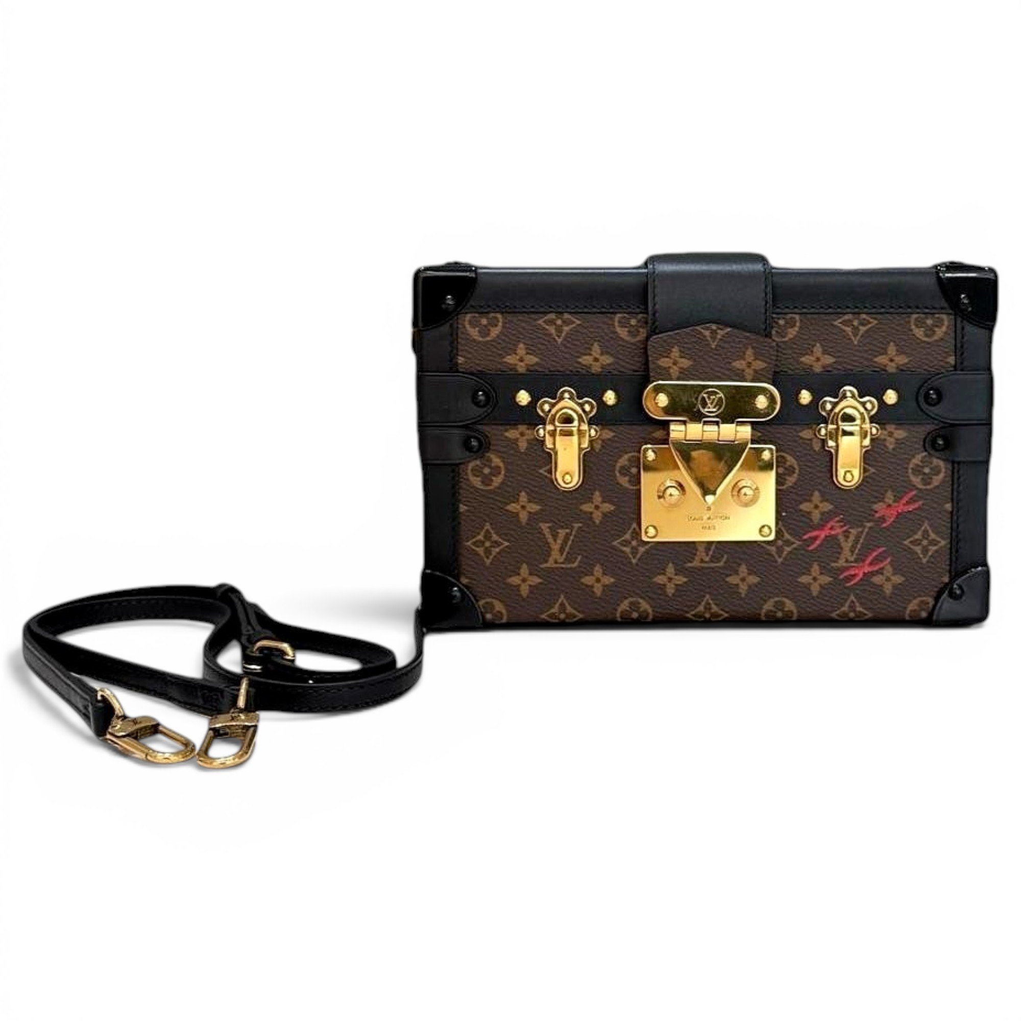 Petite Malle leather handbag