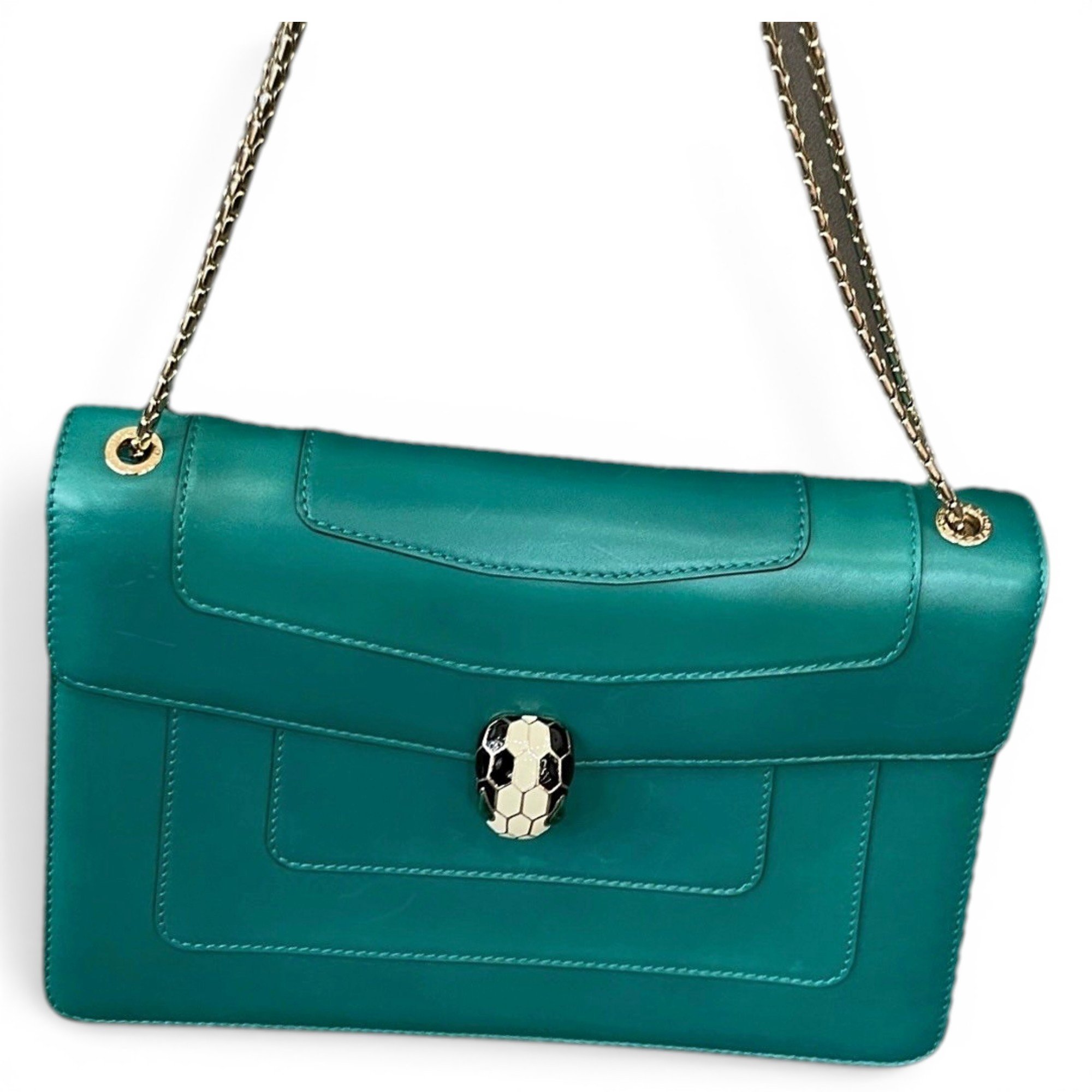Serpenti leather handbag