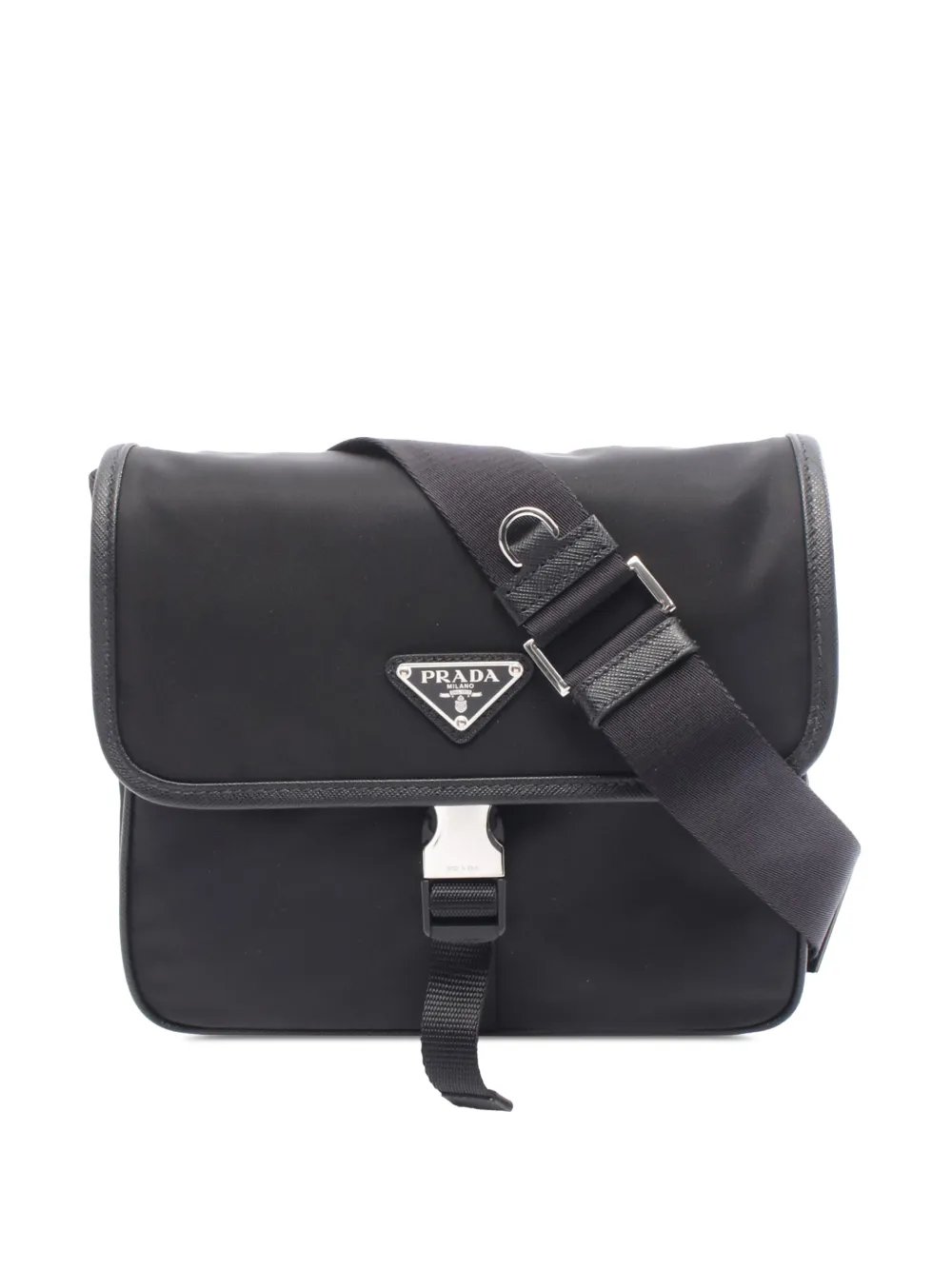 2013-2026 Saffiano Trimmed Tessuto Messenger Bag crossbody bag