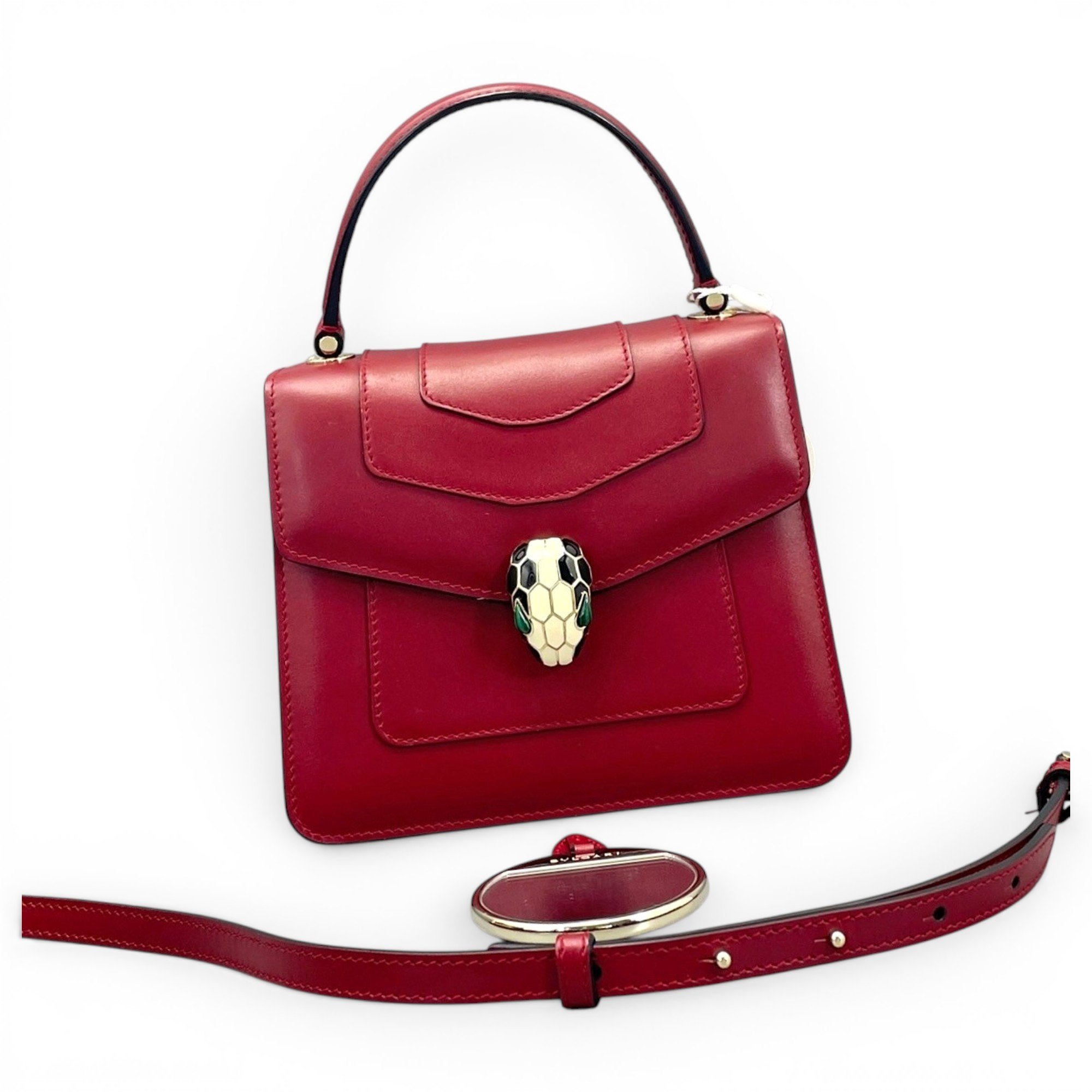 Serpenti leather handbag