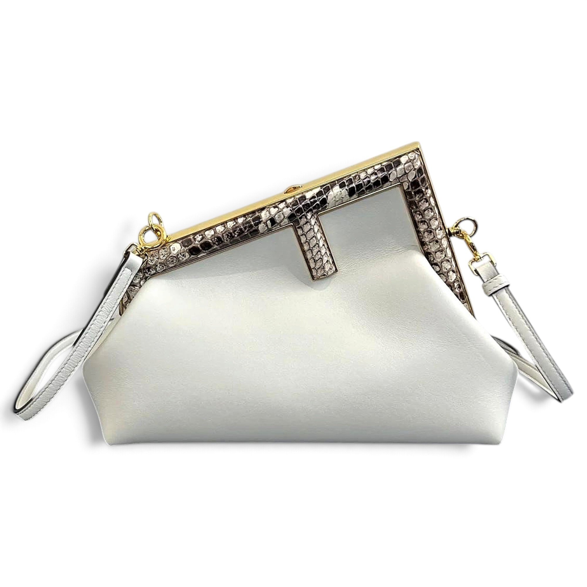 Leather clutch bag