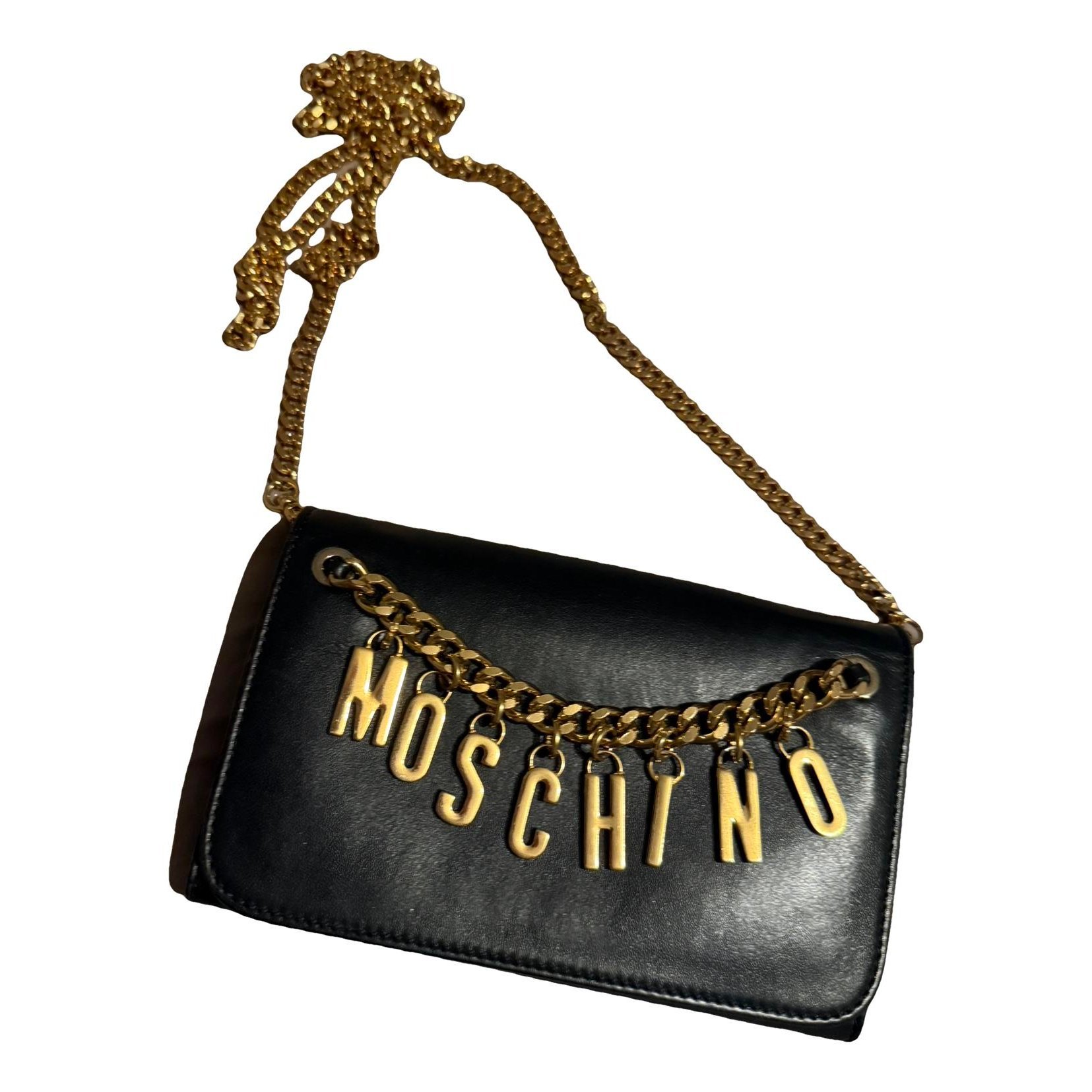 Leather clutch bag