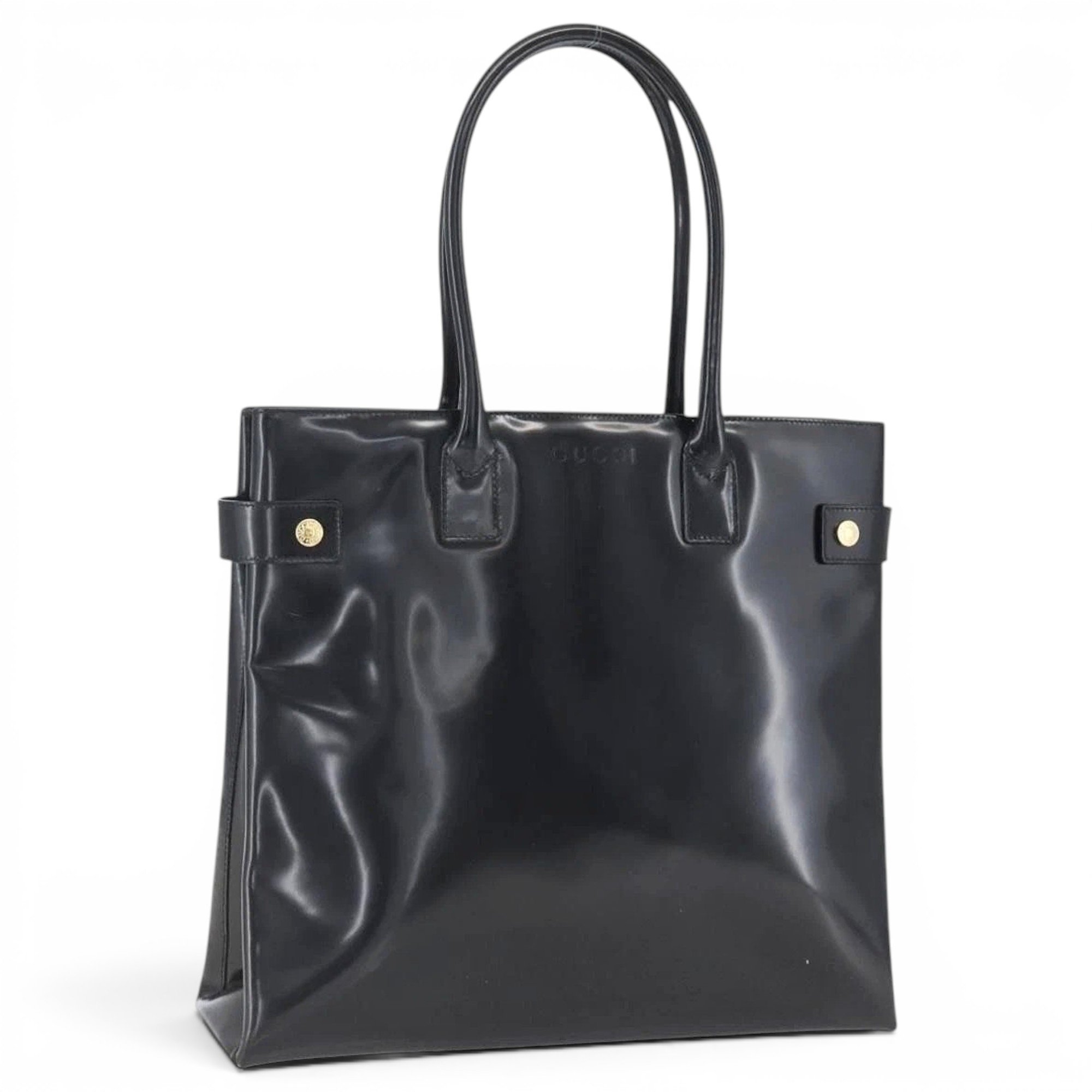 Patent leather handbag