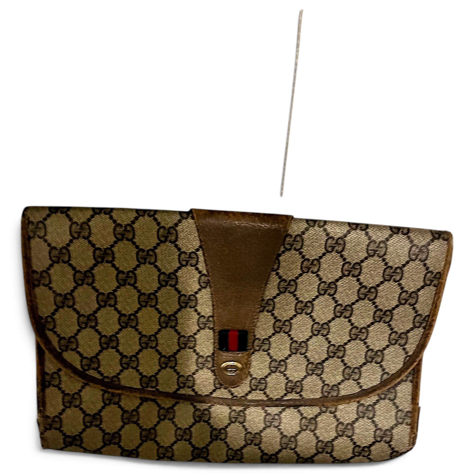Ophidia leather clutch bag