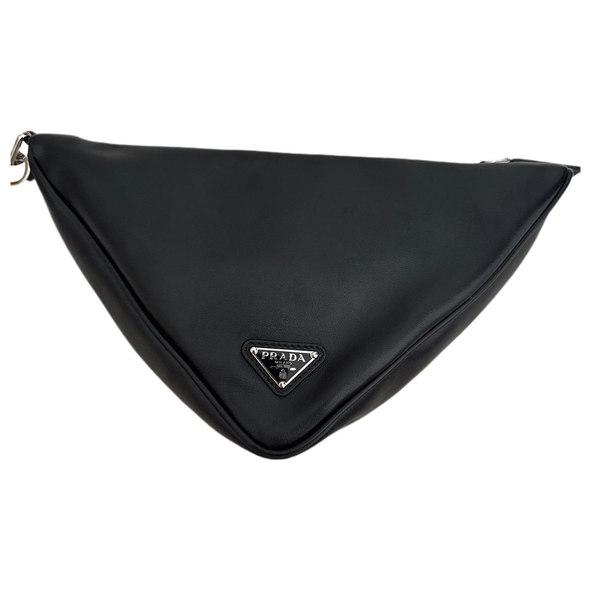 Triangle leather handbag