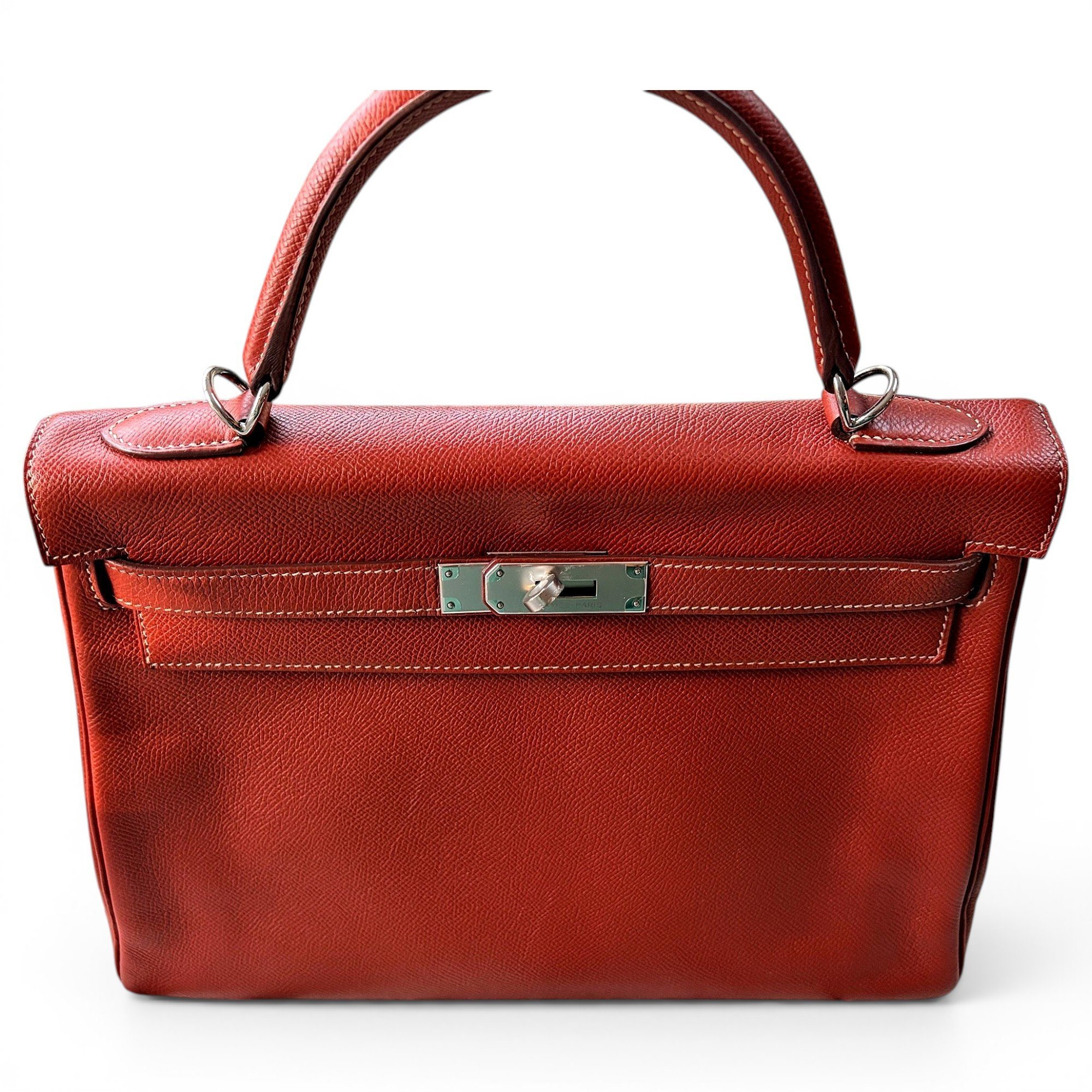 Hermes Kelly 32 Handbag Orange Epsom Leather 2011