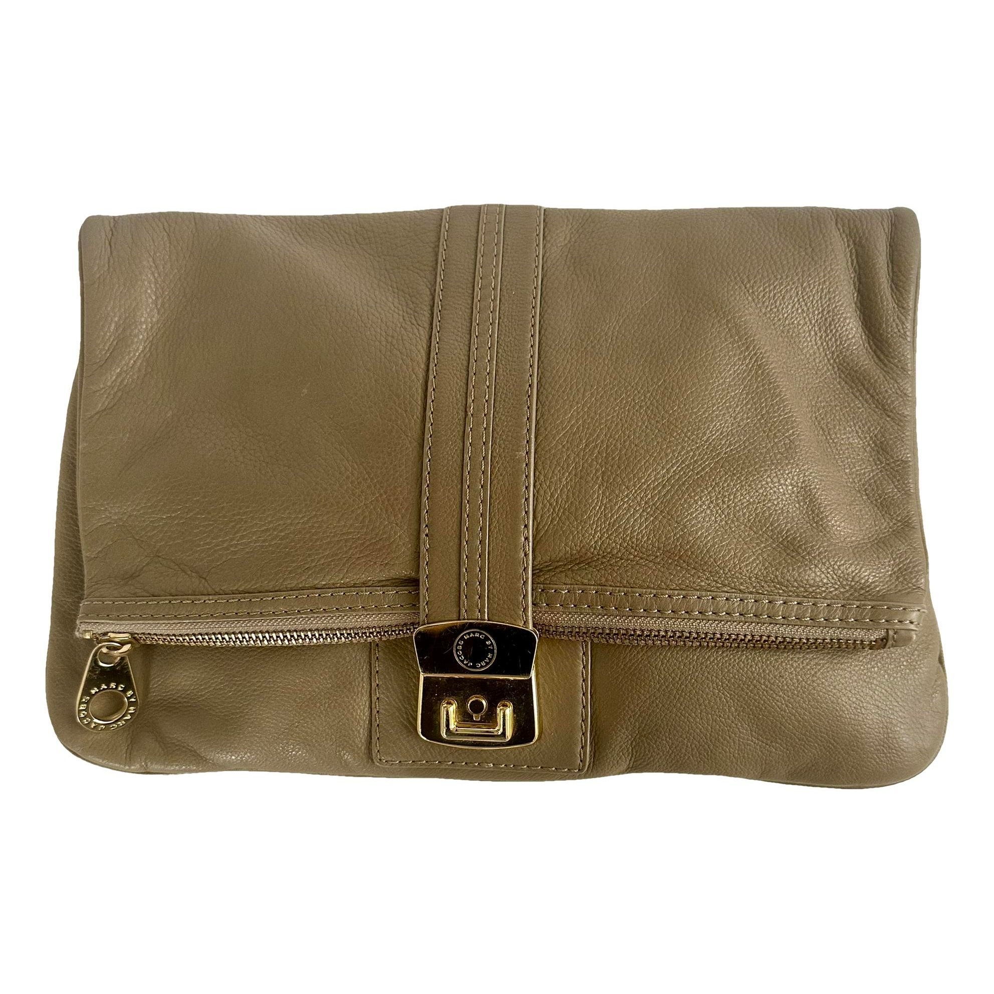 Leather clutch bag