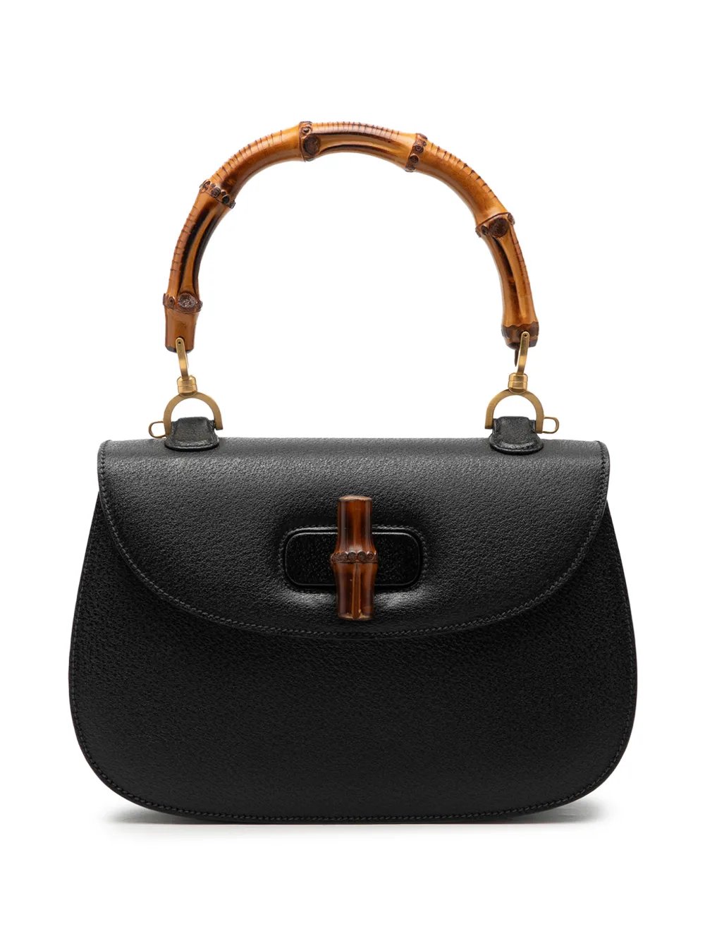 20th Century Grained Calfskin Bamboo Night satchel
