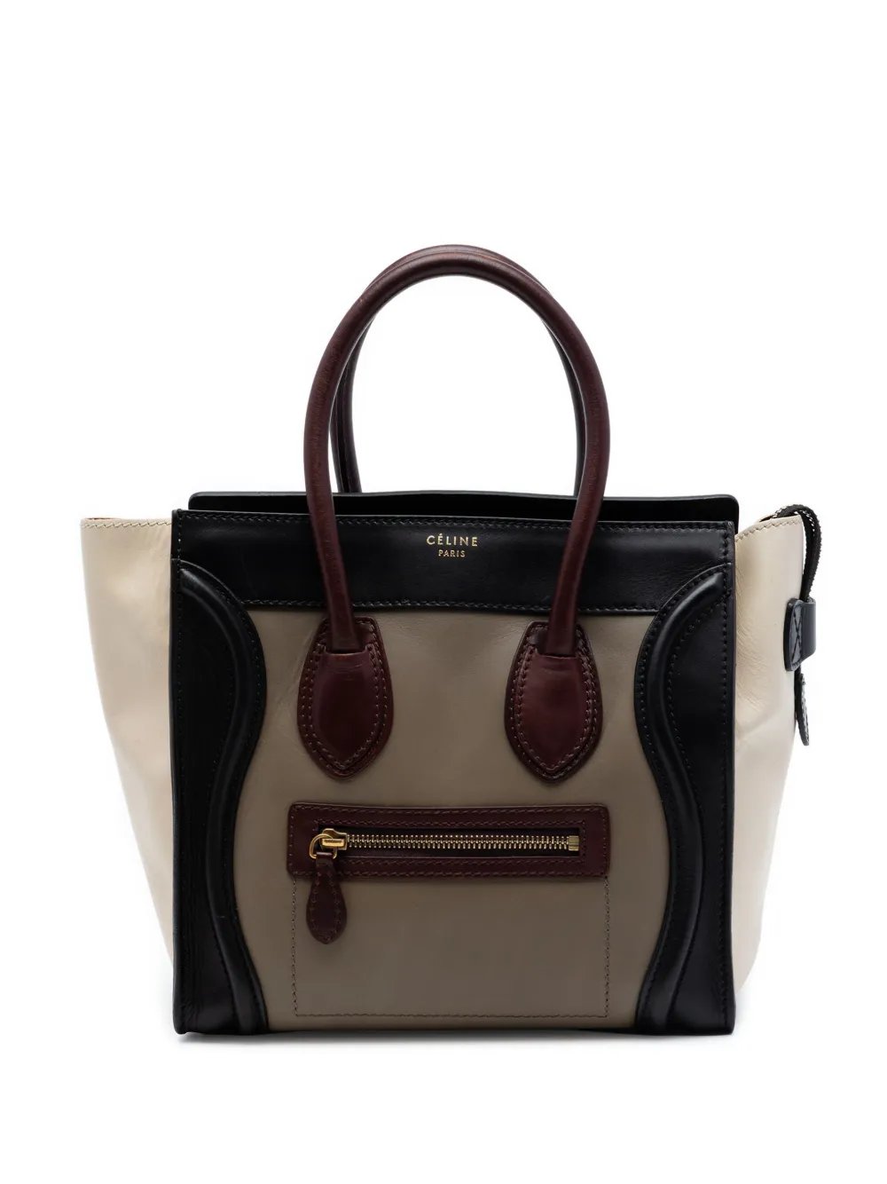 Celine 2011 Micro Tricolor Leather Luggage tote bag
