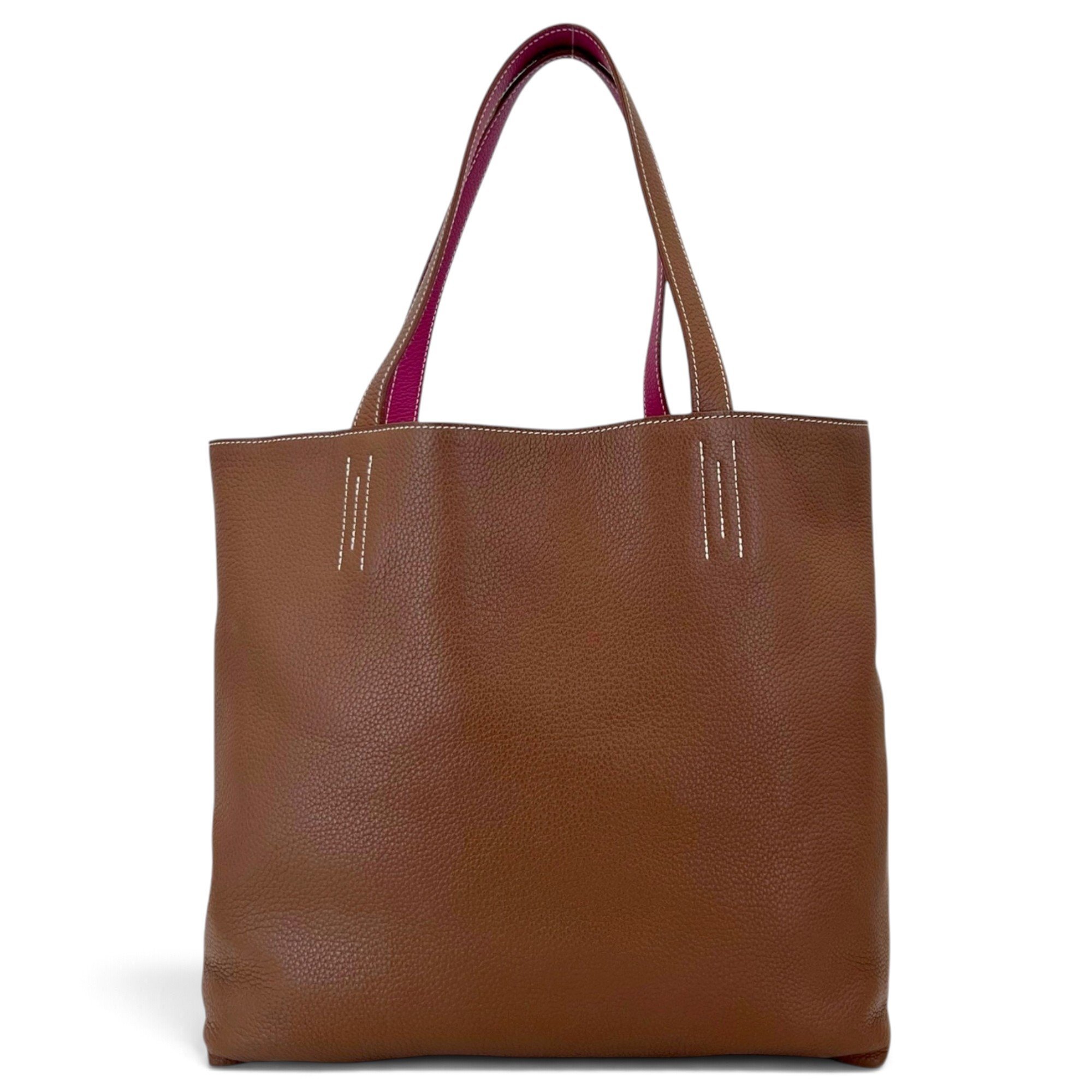 Double sens leather tote