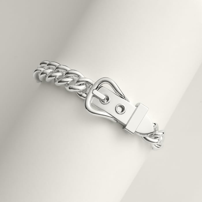 Sans Coloris Boucle Sellier Inflexible Bracelet, Large Model