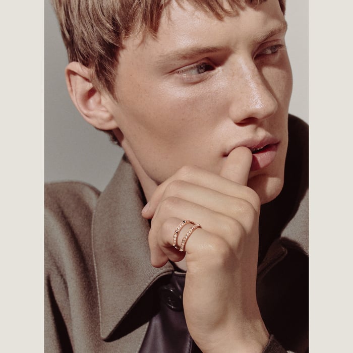 Sans Coloris Hermès Clou d'H Ring, Large Model