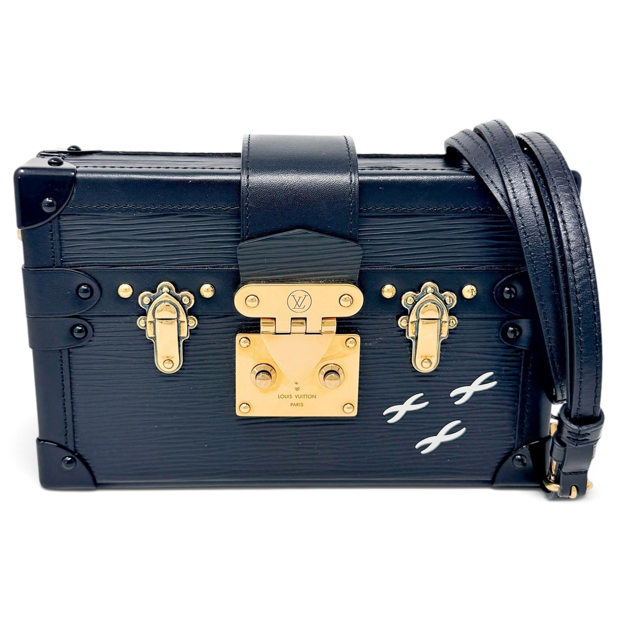 Petite Malle leather crossbody bag