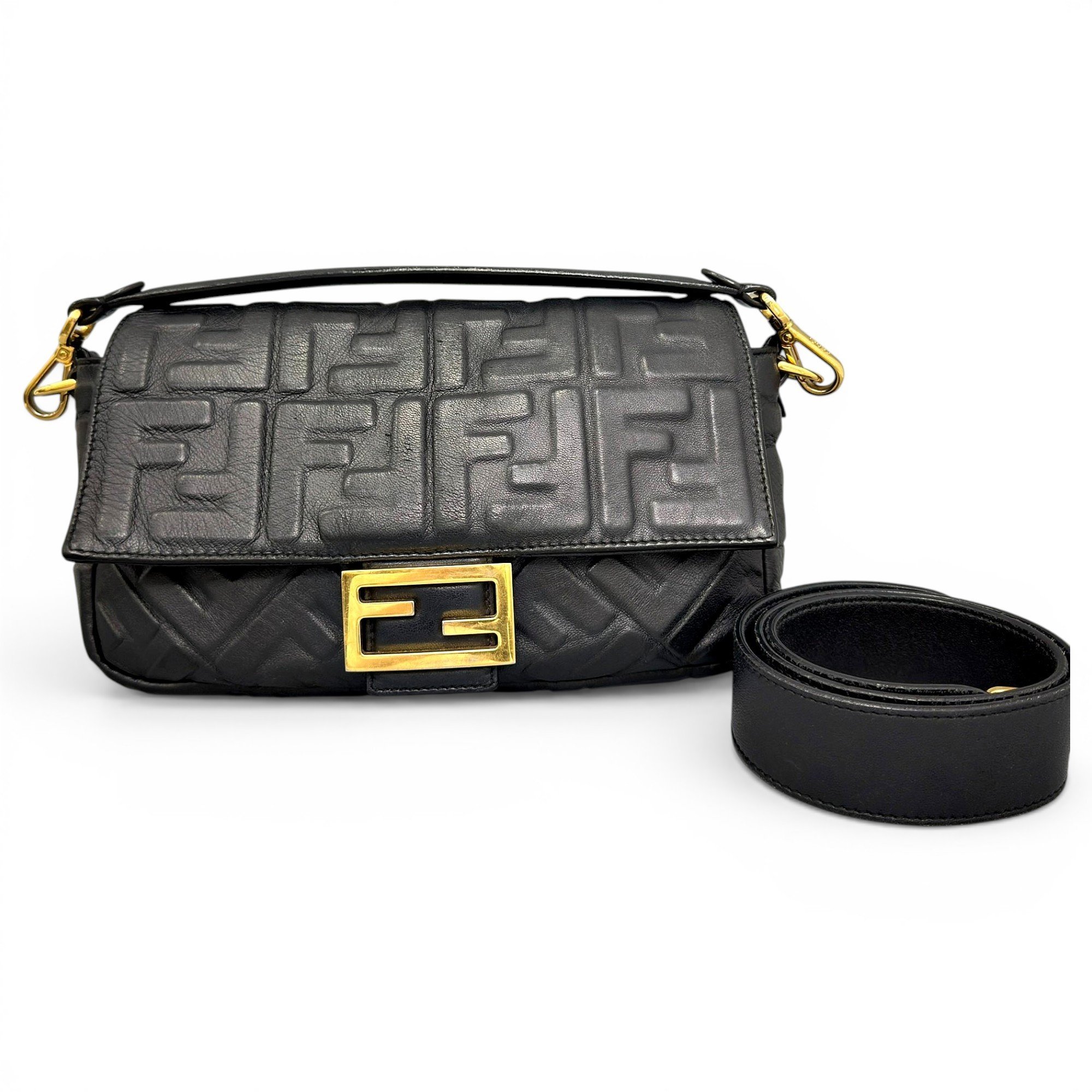 Baguette leather handbag
