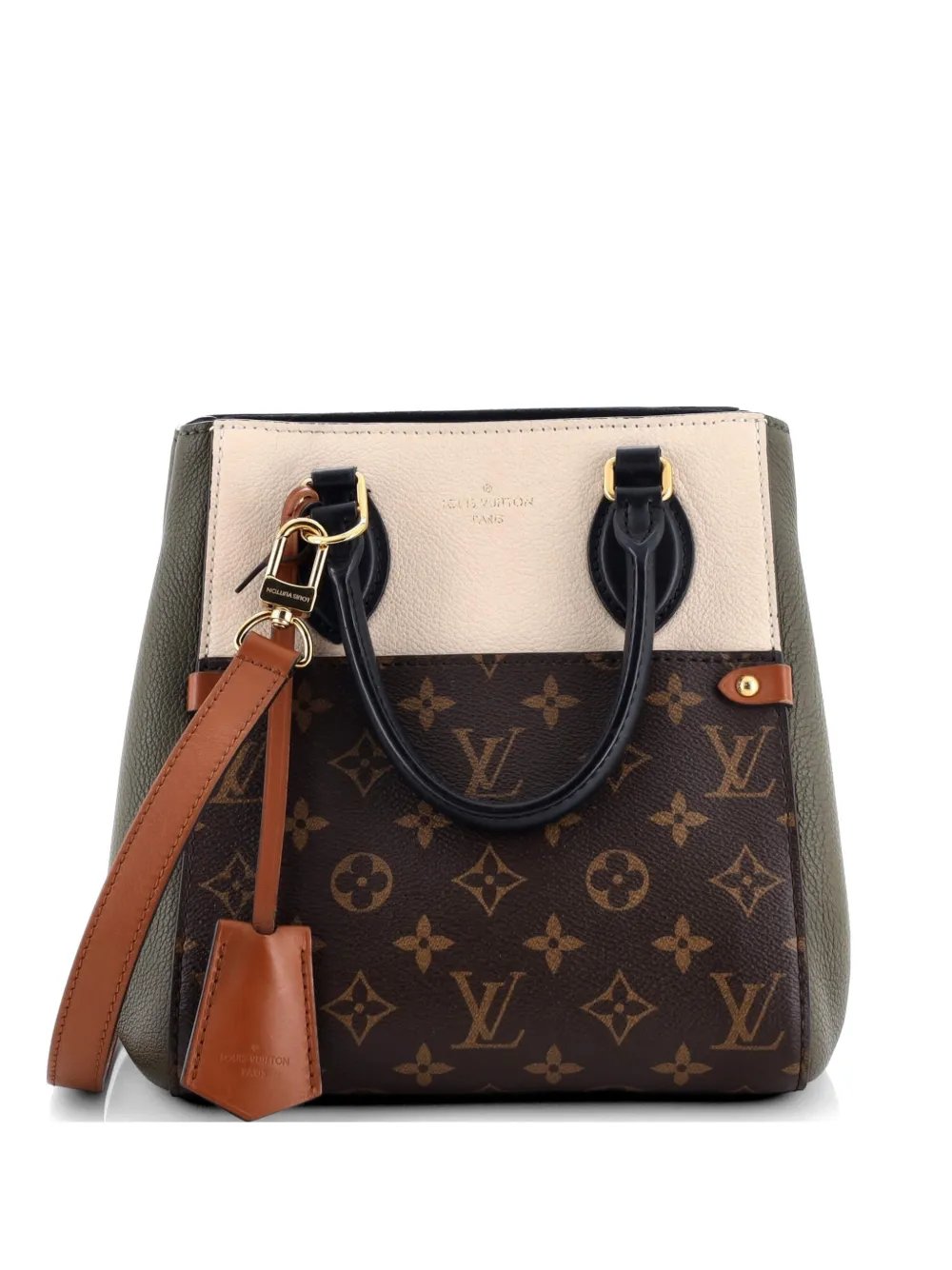 Fold Tote Monogram Canvas and Leather PM satchel