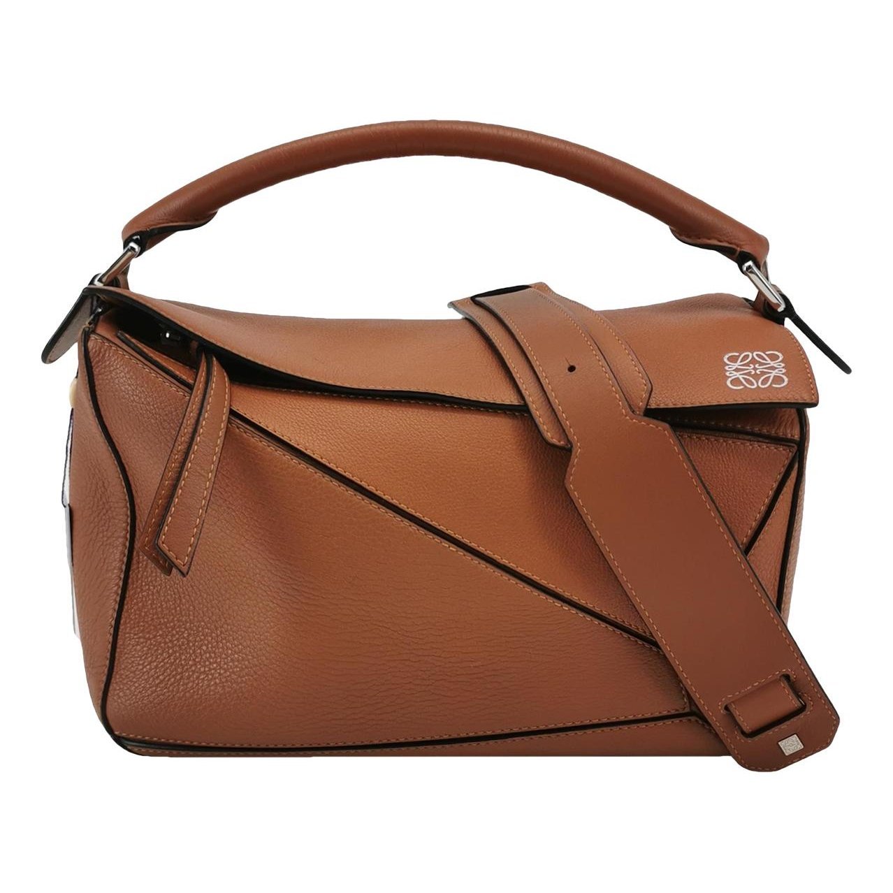 Puzzle leather handbag