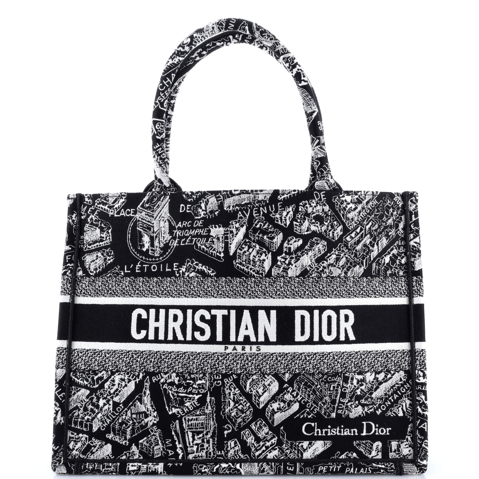 Dior Book Tote Embroidered Canvas Medium