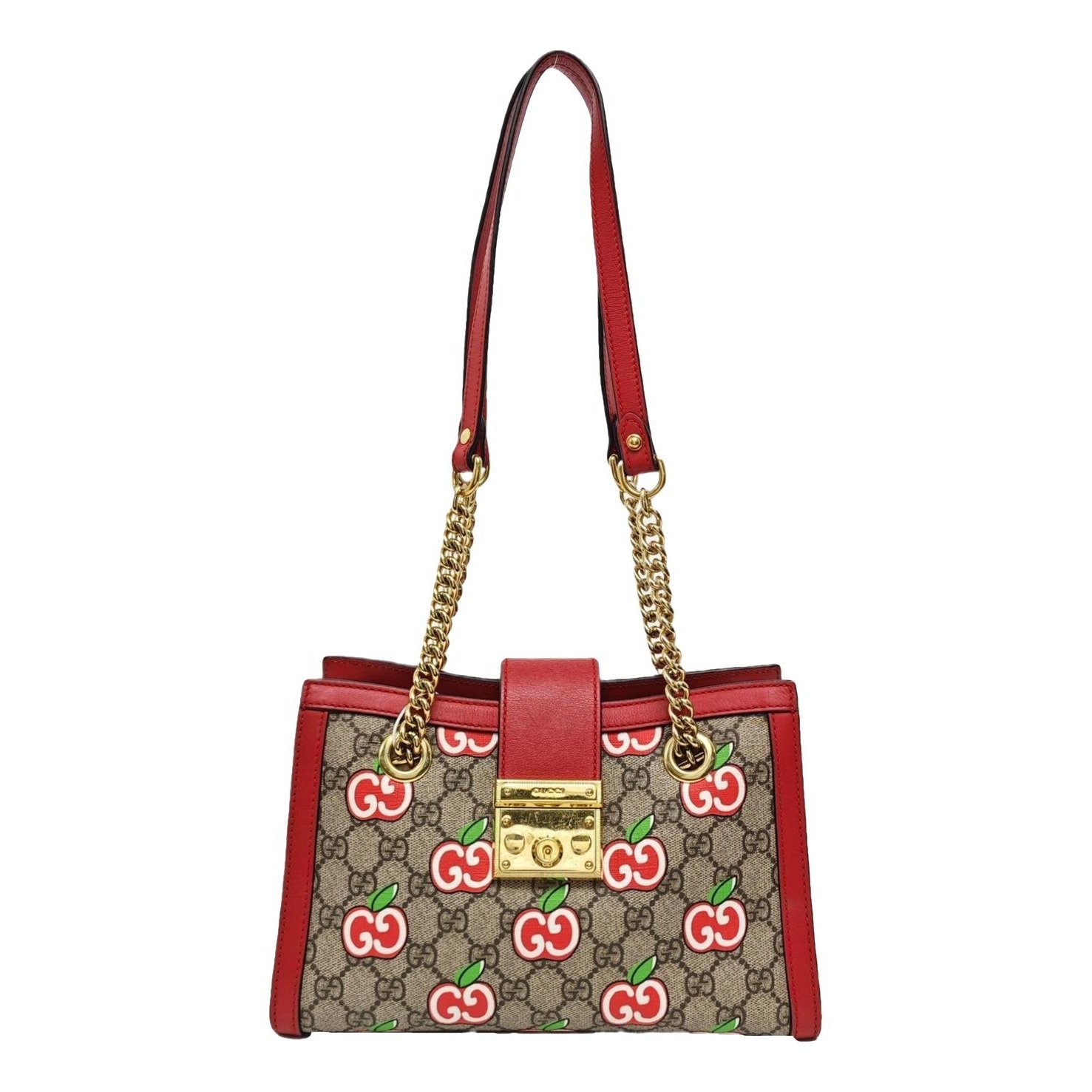 Padlock leather handbag