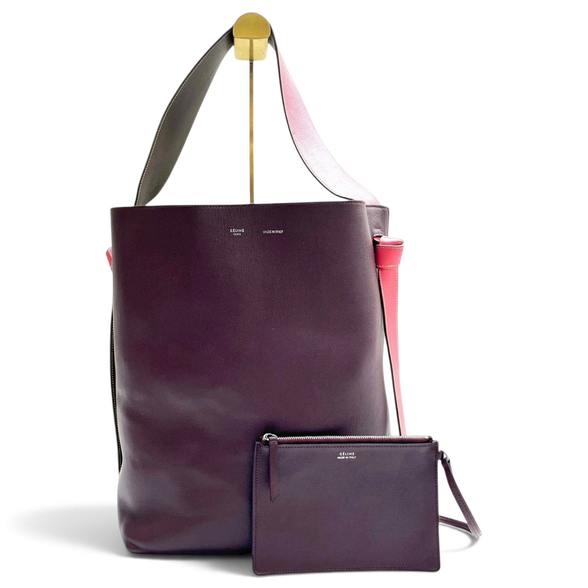 Twisted leather tote