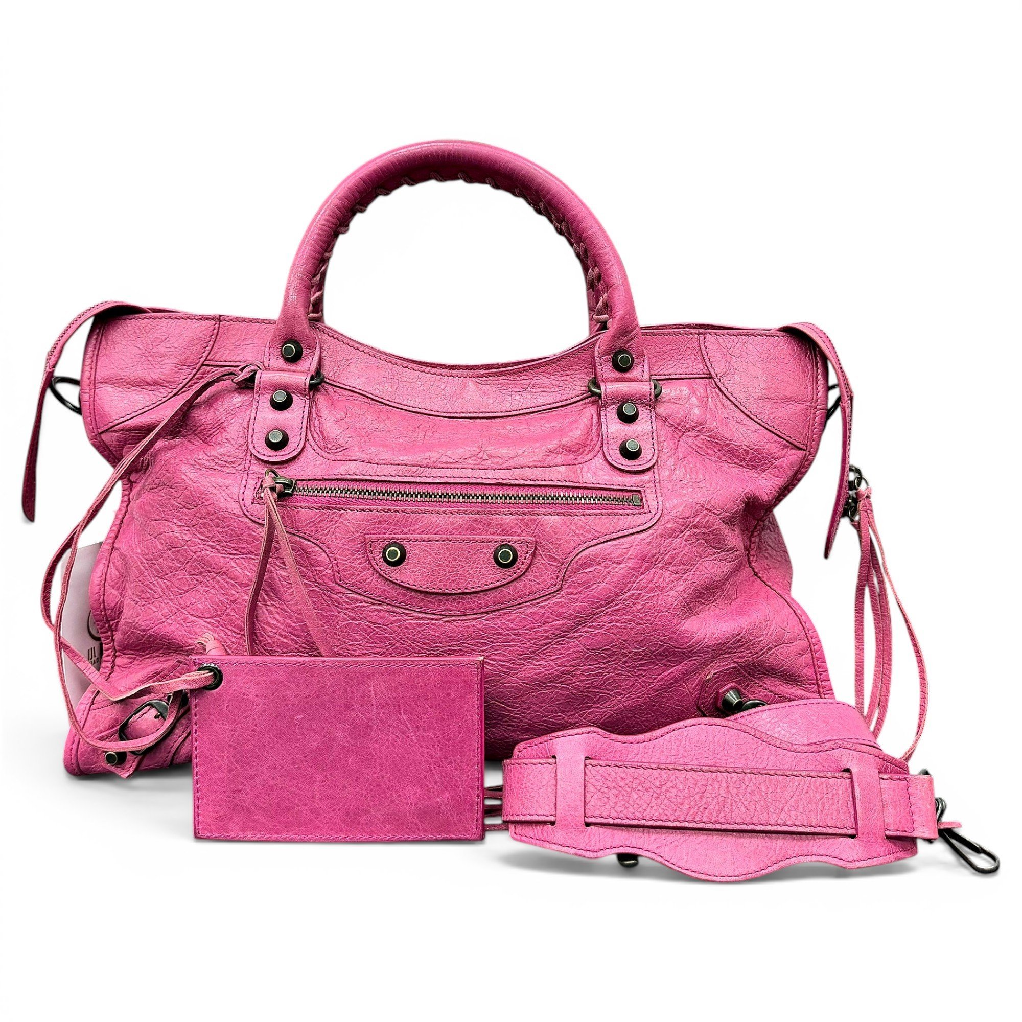 Classic Metalic leather handbag