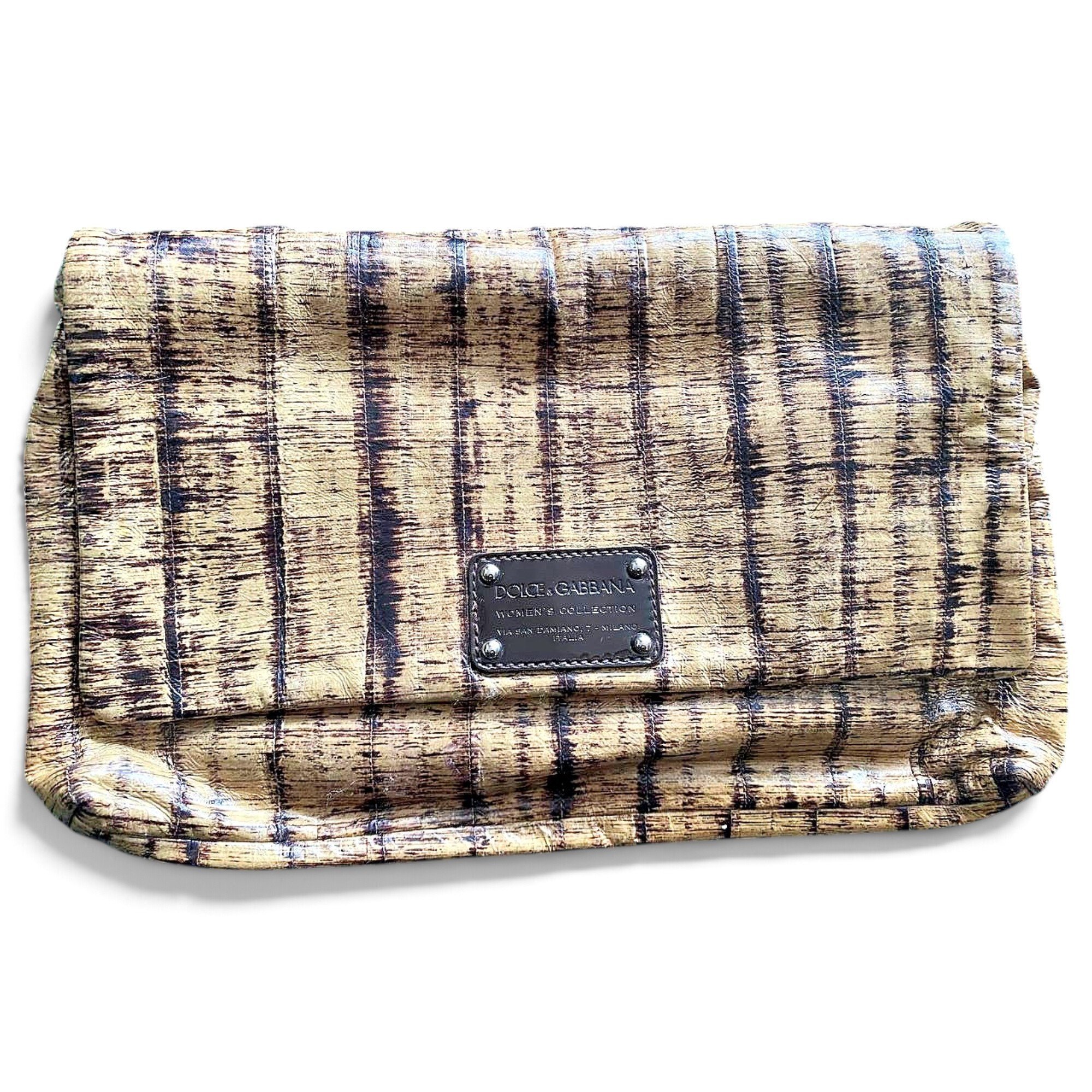 Leather clutch bag