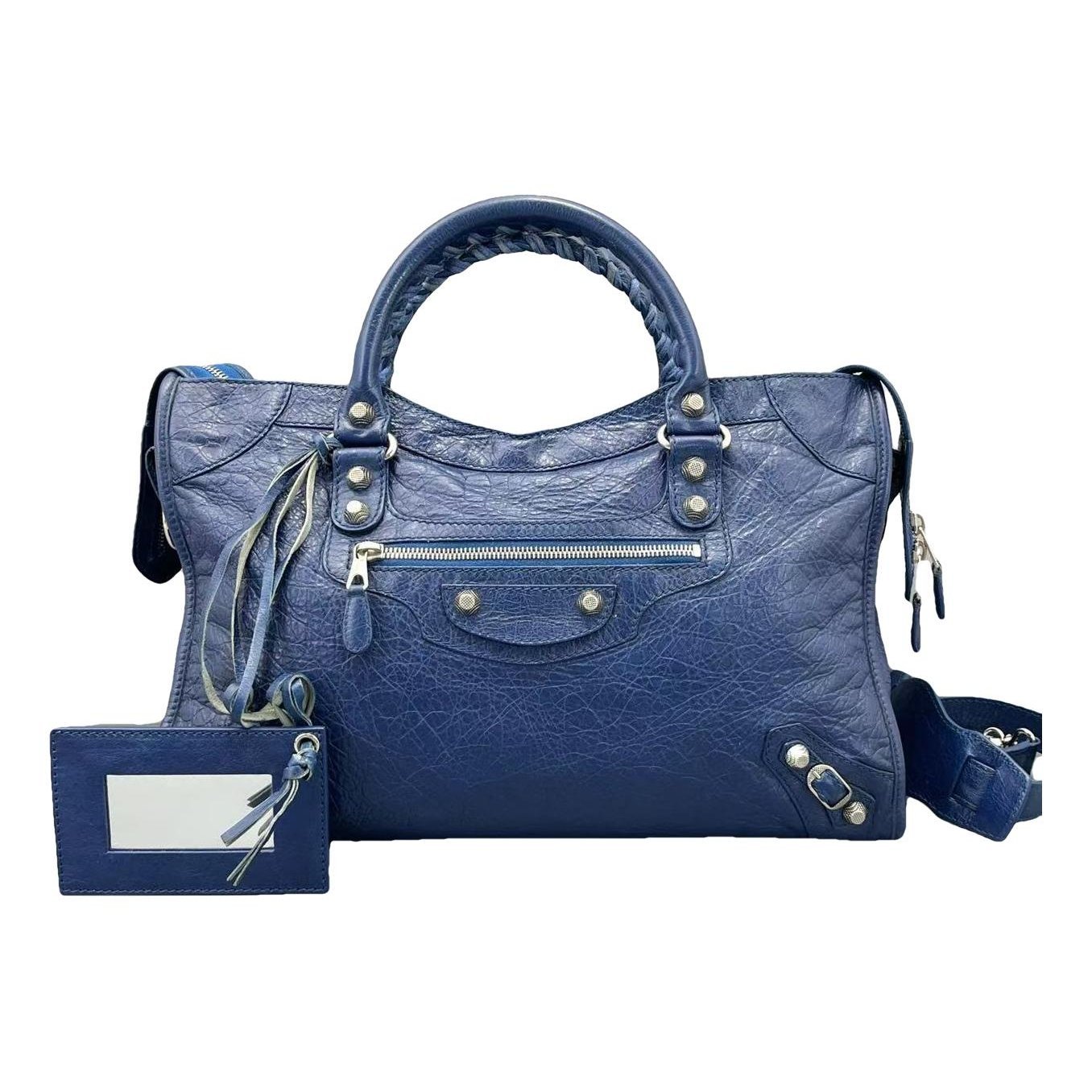City leather handbag