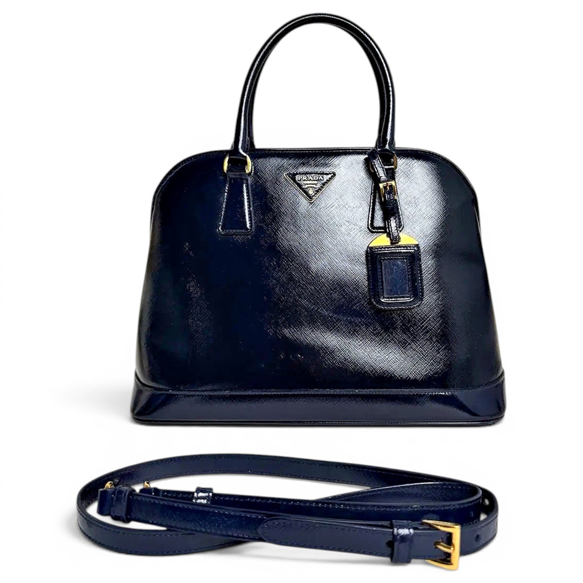 Pyramid leather crossbody bag