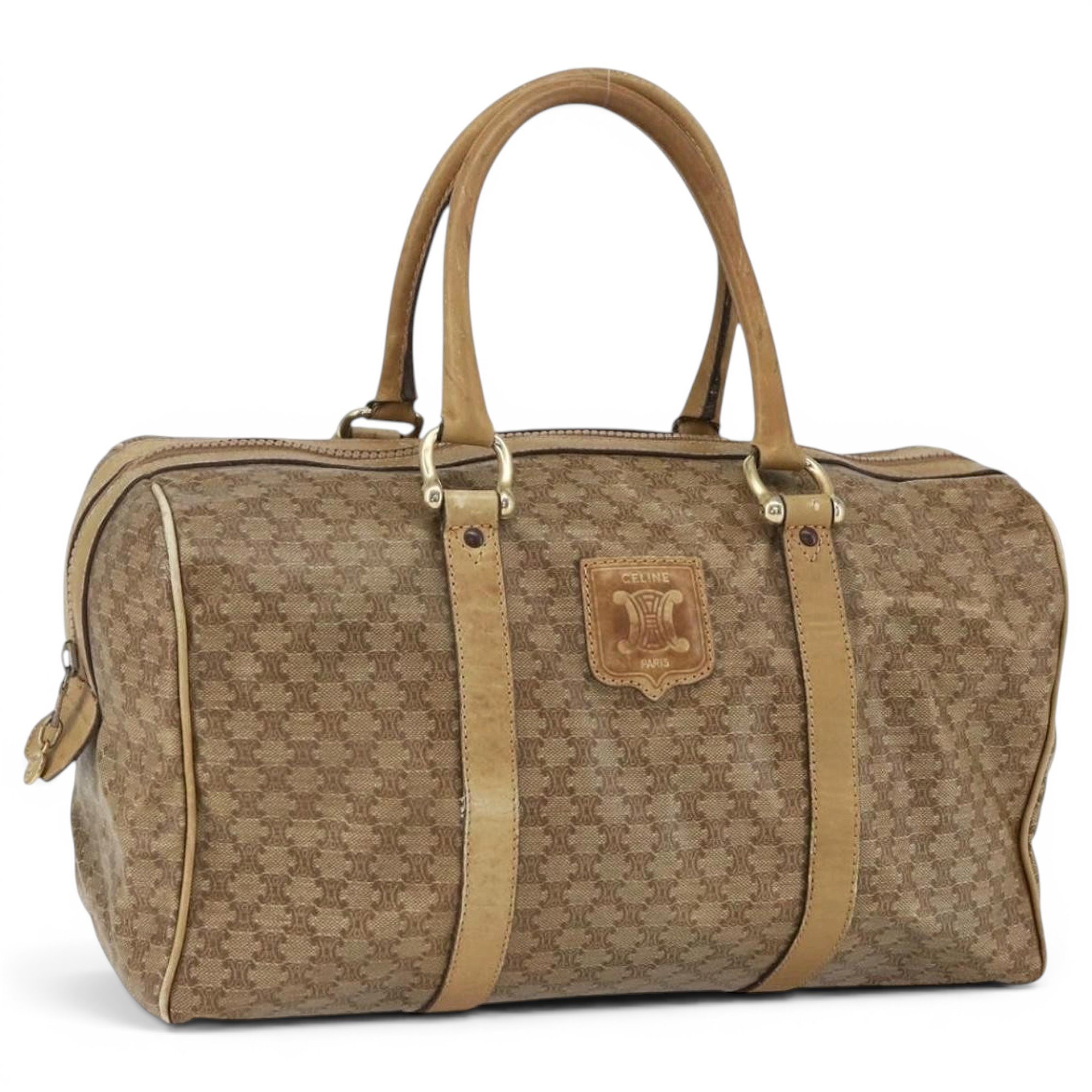 Patent leather travel bag