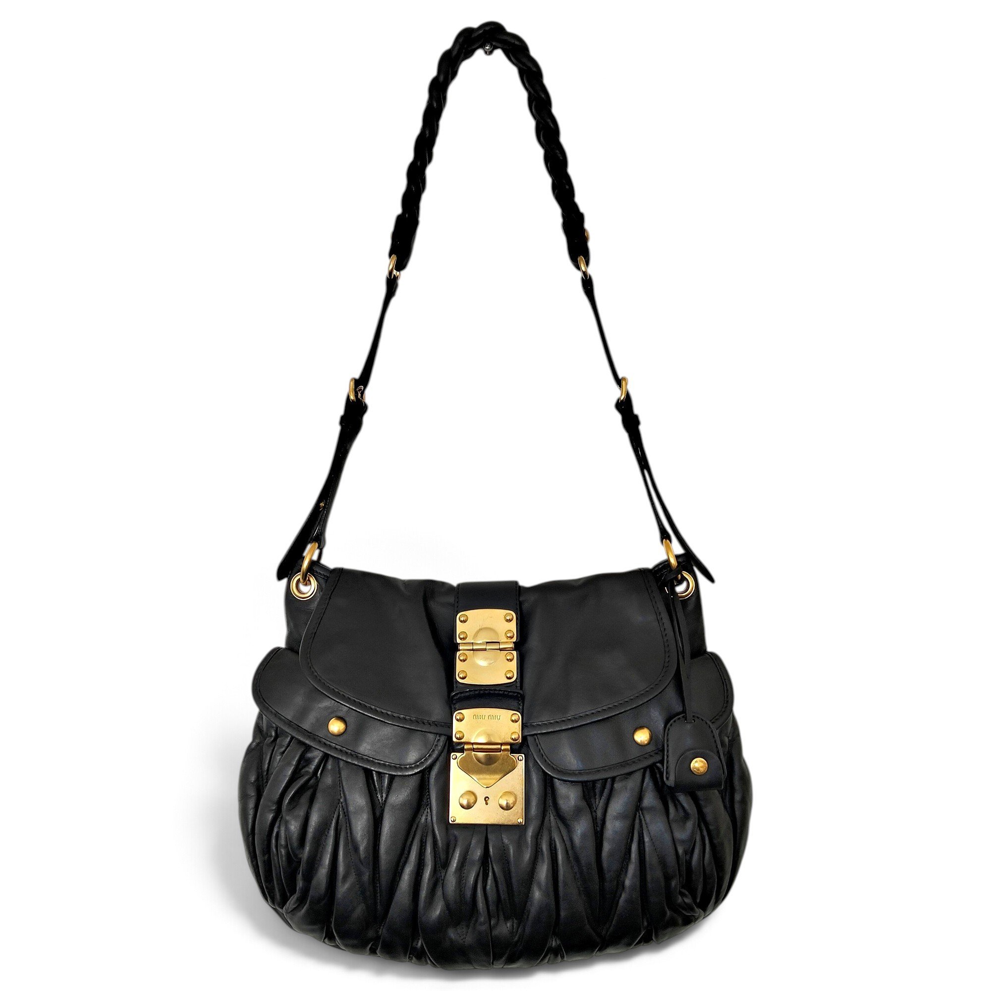 Coffer leather crossbody bag