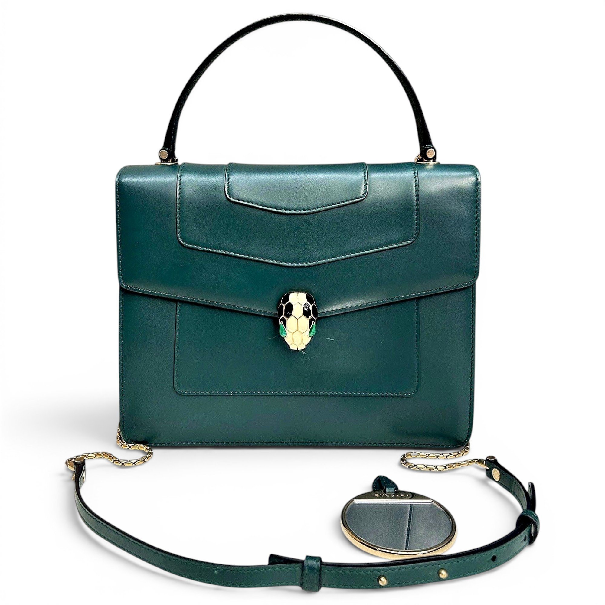 Serpenti leather handbag