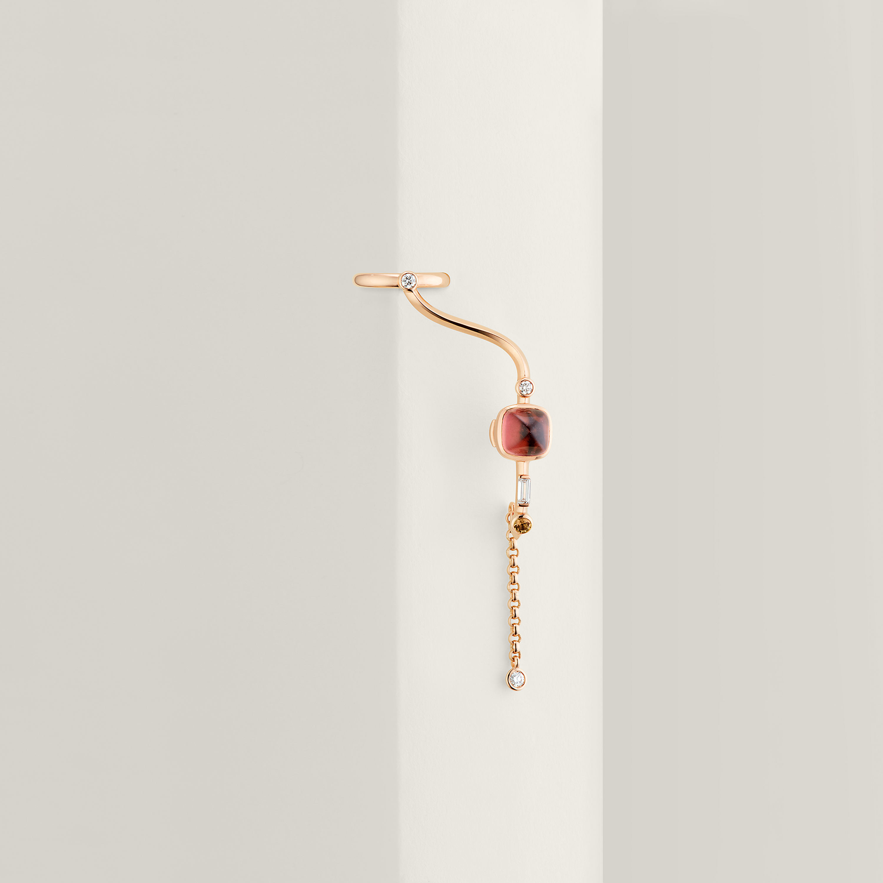 Planètes & Météores left single dangle earring
