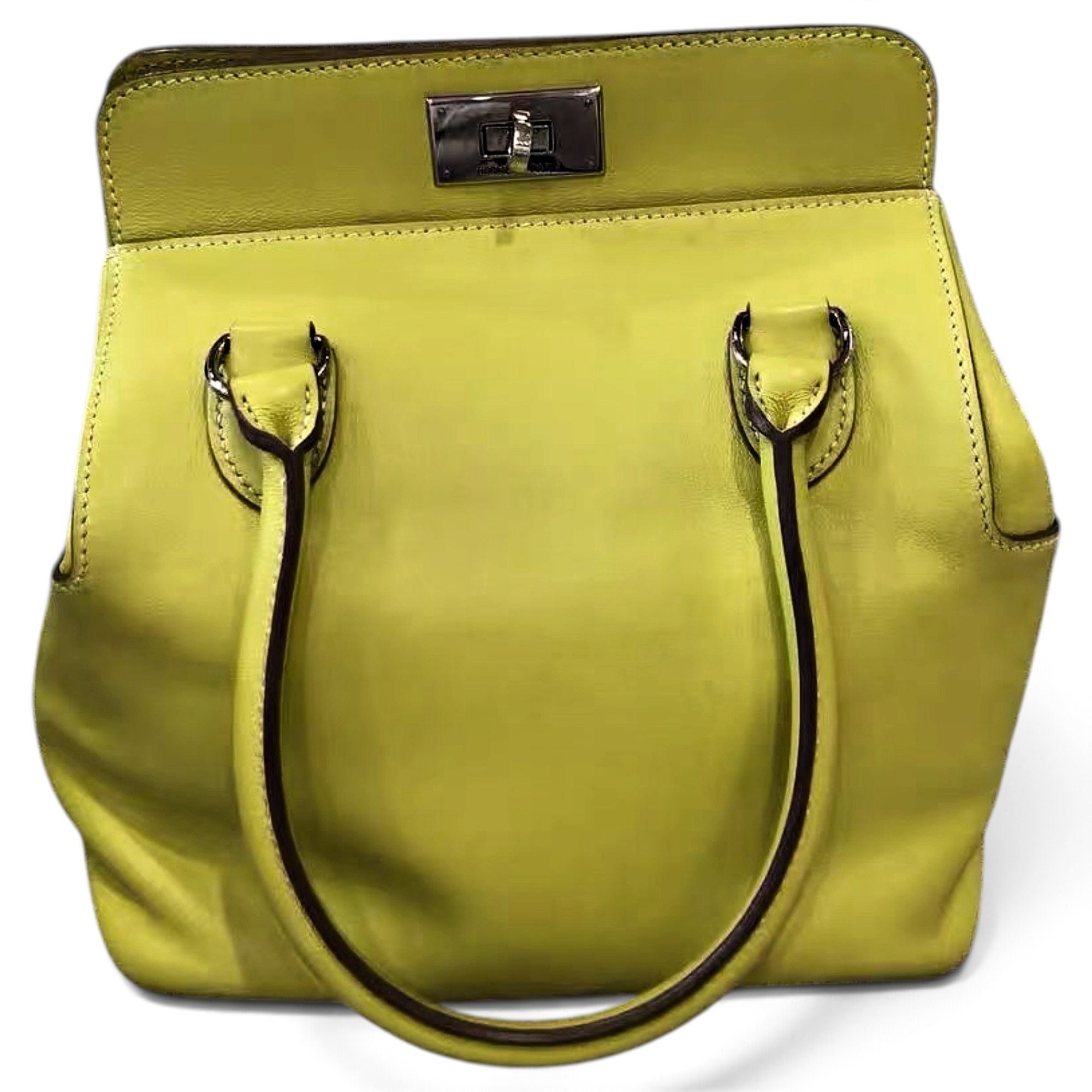 Toolbox leather handbag