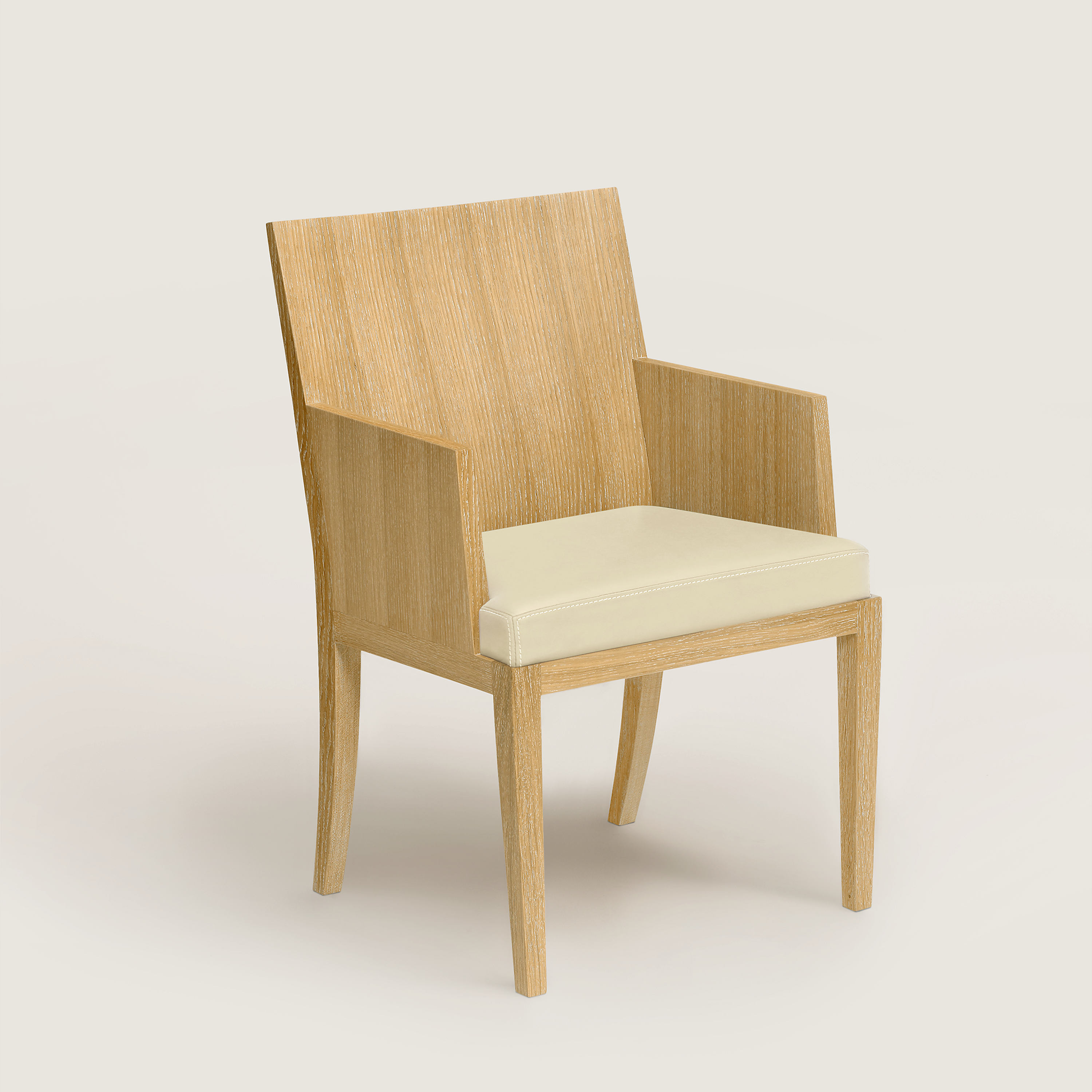 Reeditions J.-M. Frank par Hermes padded chair with armrests
